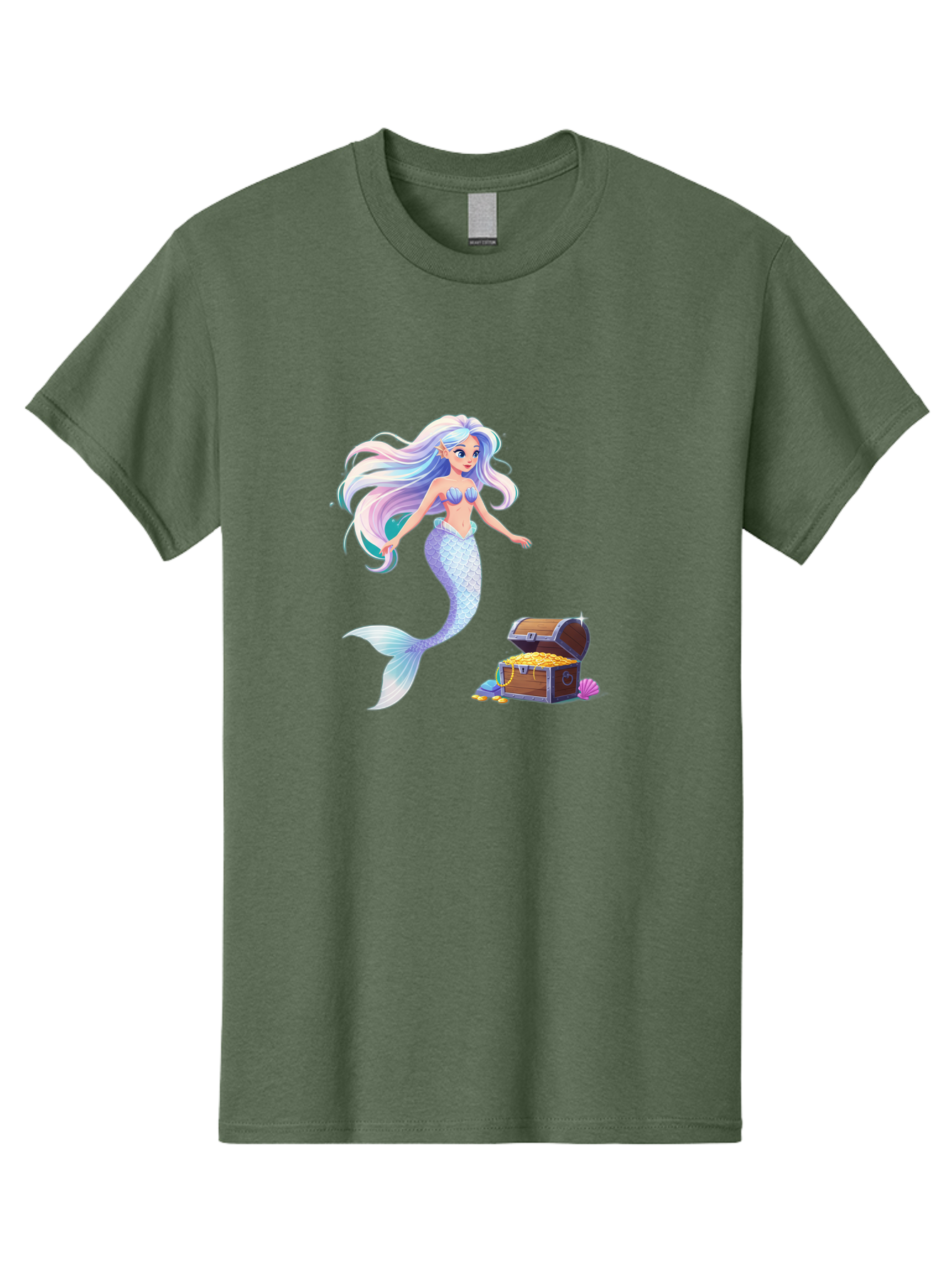 Mermaid-With-Treasure Men'S Graphic Tee, 100% Cotton, Comfortable Casual Summer Wear, Machine Washable, Vintage Camera, Old Camera, Antique Camera, Black Camera, Classic Photography, Photography Equipment, Nostalgic Device, Film Camera, Baj114