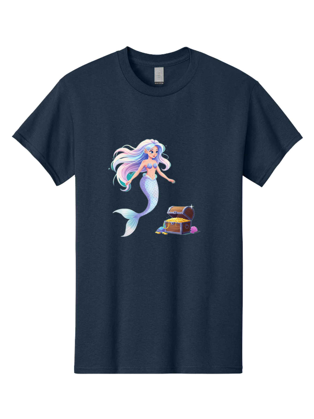 Mermaid-With-Treasure Men'S Graphic Tee, 100% Cotton, Comfortable Casual Summer Wear, Machine Washable, Vintage Camera, Old Camera, Antique Camera, Black Camera, Classic Photography, Photography Equipment, Nostalgic Device, Film Camera, Baj114