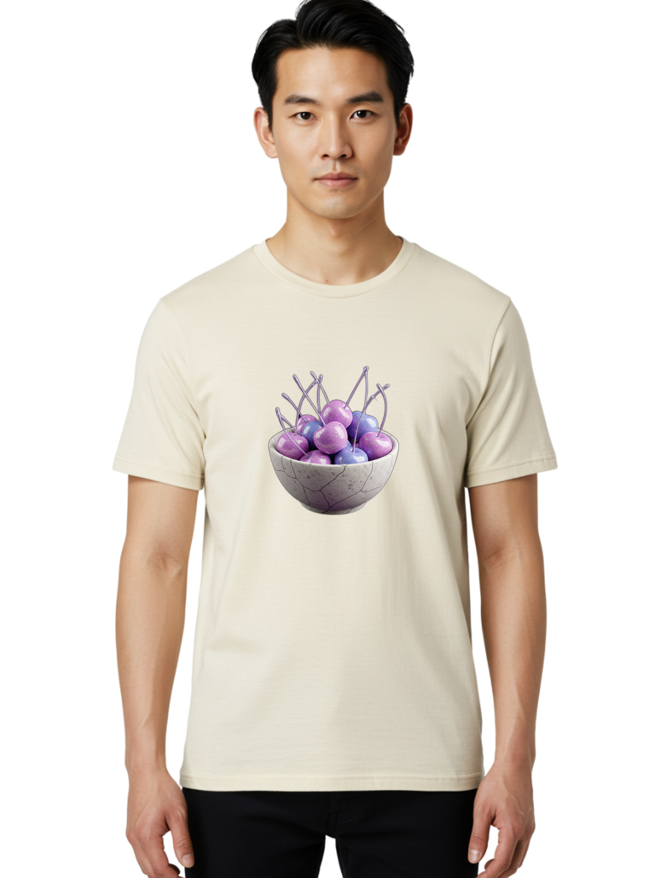 Metallic-Cherries Men'S Graphic Tee, 100% Cotton, Comfortable Casual Summer Wear, Machine Washable, Vintage Camera, Old Camera, Antique Camera, Black Camera, Classic Photography, Photography Equipment, Nostalgic Device, Film Camera, Camera Art Baj116