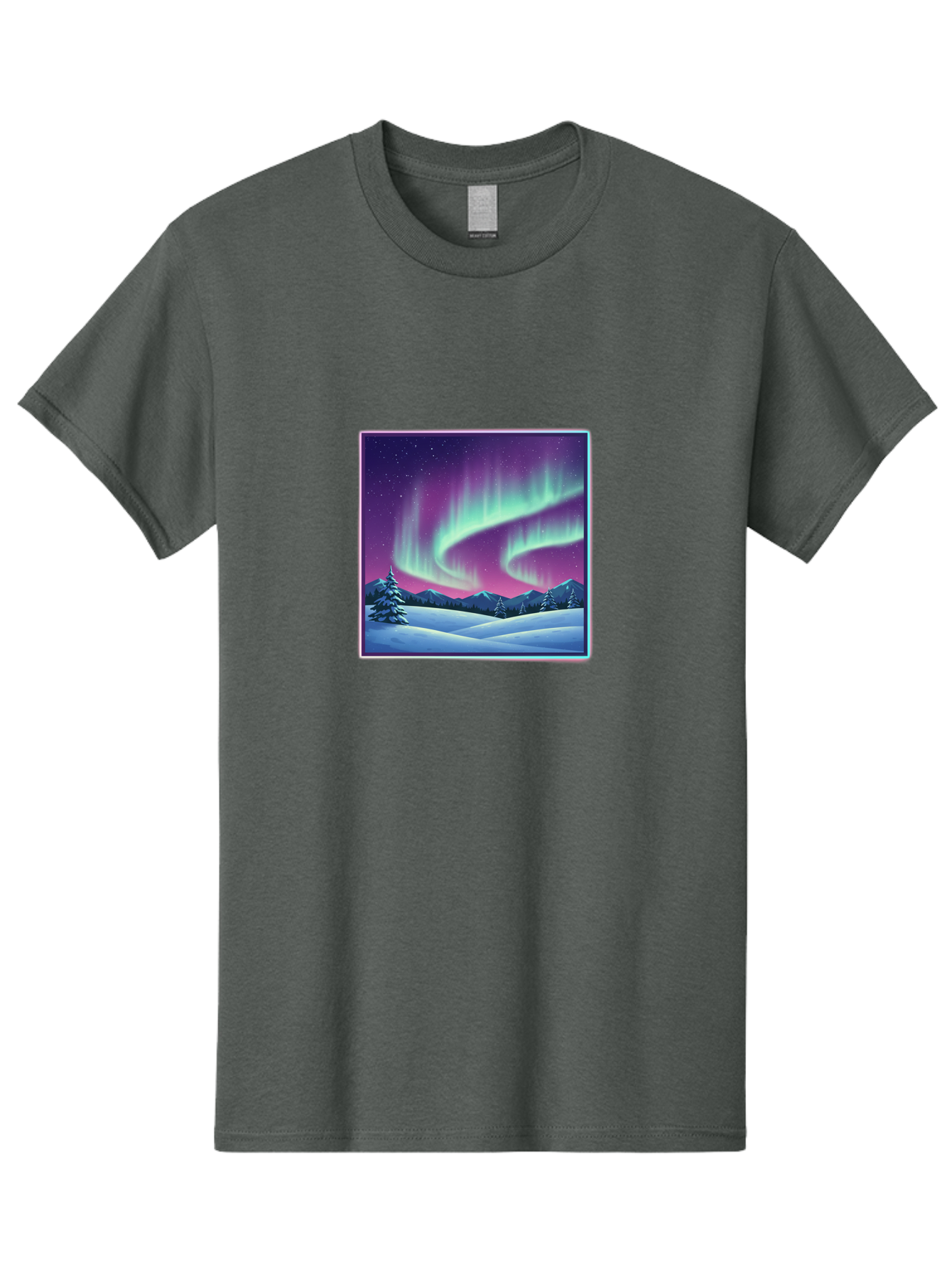 Northern-Lights-2 Men'S Graphic Tee, 100% Cotton, Comfortable Casual Summer Wear, Machine Washable, Vintage Camera, Old Camera, Antique Camera, Black Camera, Classic Photography, Photography Equipment, Nostalgic Device, Film Camera, Camera Art Baj127