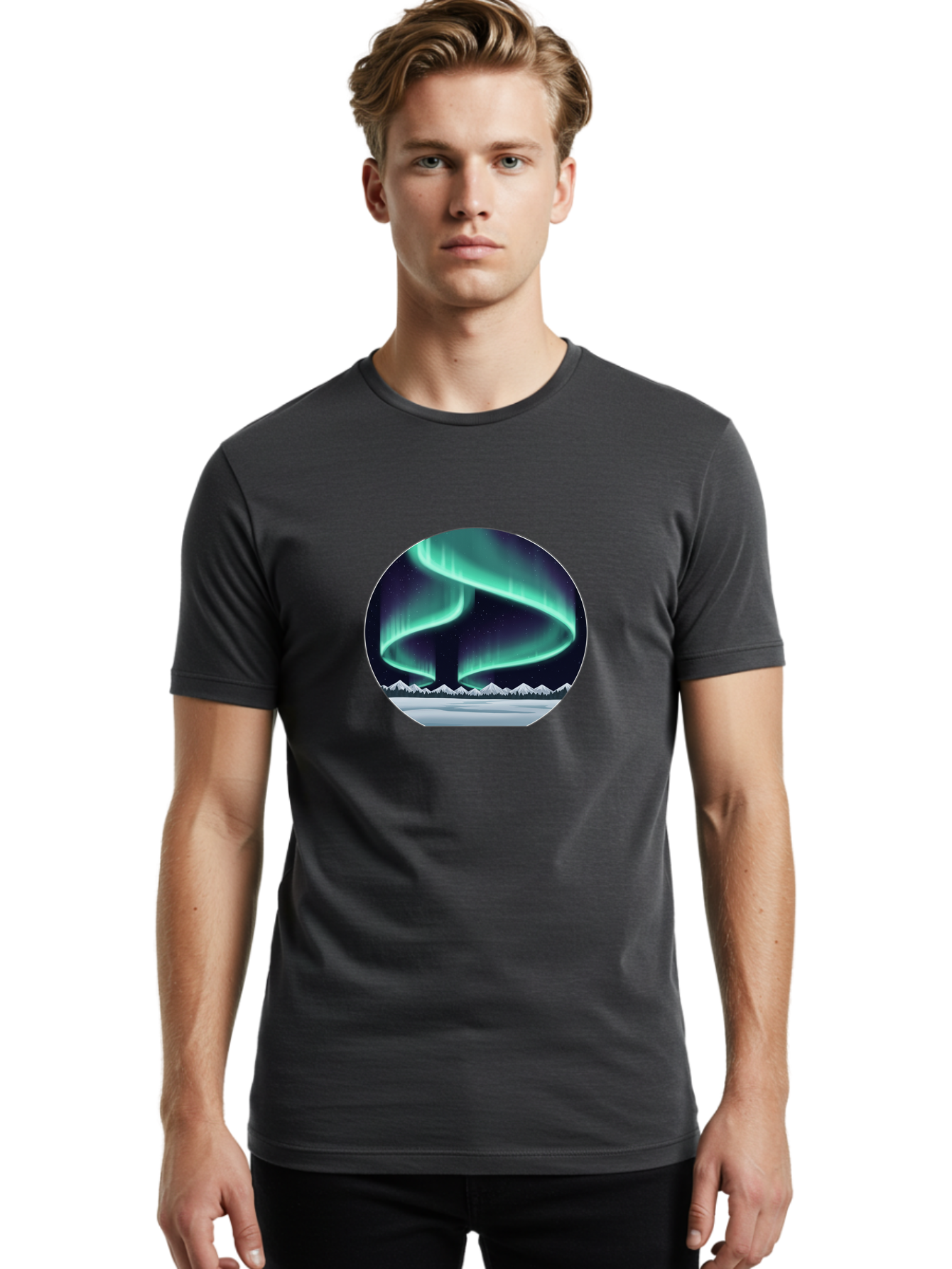 Northern-Lights Men'S Graphic Tee, 100% Cotton, Comfortable Casual Summer Wear, Machine Washable, Vintage Camera, Old Camera, Antique Camera, Black Camera, Classic Photography, Photography Equipment, Nostalgic Device, Film Camera, Camera Art Baj128
