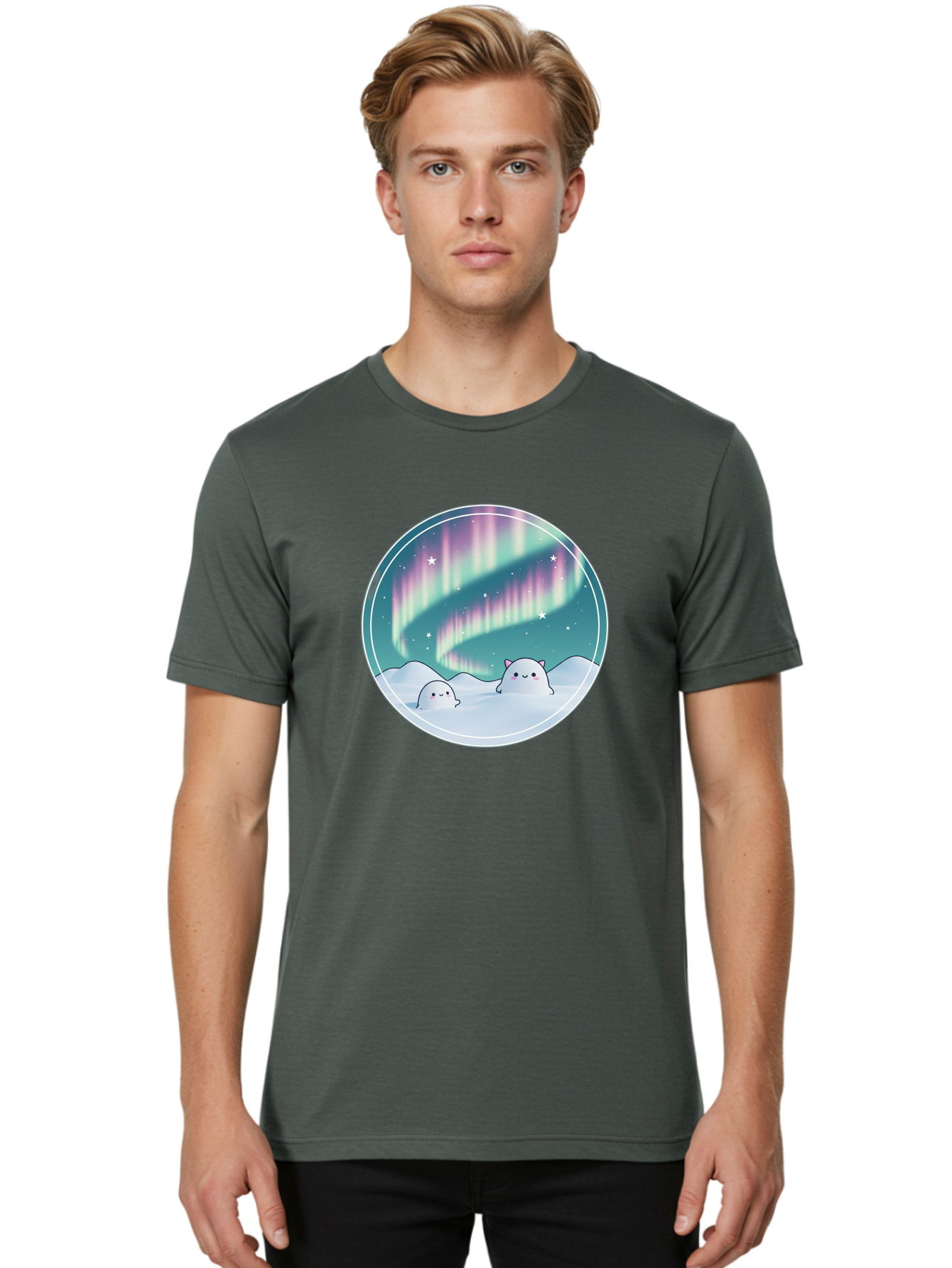 Nyan-Cat-Aurora Men'S Graphic Tee, 100% Cotton, Comfortable Casual Summer Wear, Machine Washable, Vintage Camera, Old Camera, Antique Camera, Black Camera, Classic Photography, Photography Equipment, Nostalgic Device, Film Camera, Camera Art Baj129