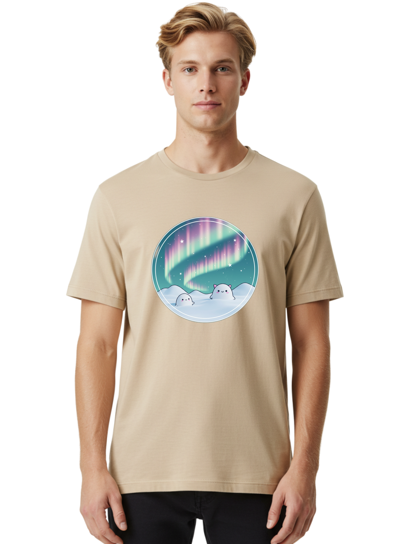 Nyan-Cat-Aurora Men'S Graphic Tee, 100% Cotton, Comfortable Casual Summer Wear, Machine Washable, Vintage Camera, Old Camera, Antique Camera, Black Camera, Classic Photography, Photography Equipment, Nostalgic Device, Film Camera, Camera Art Baj129