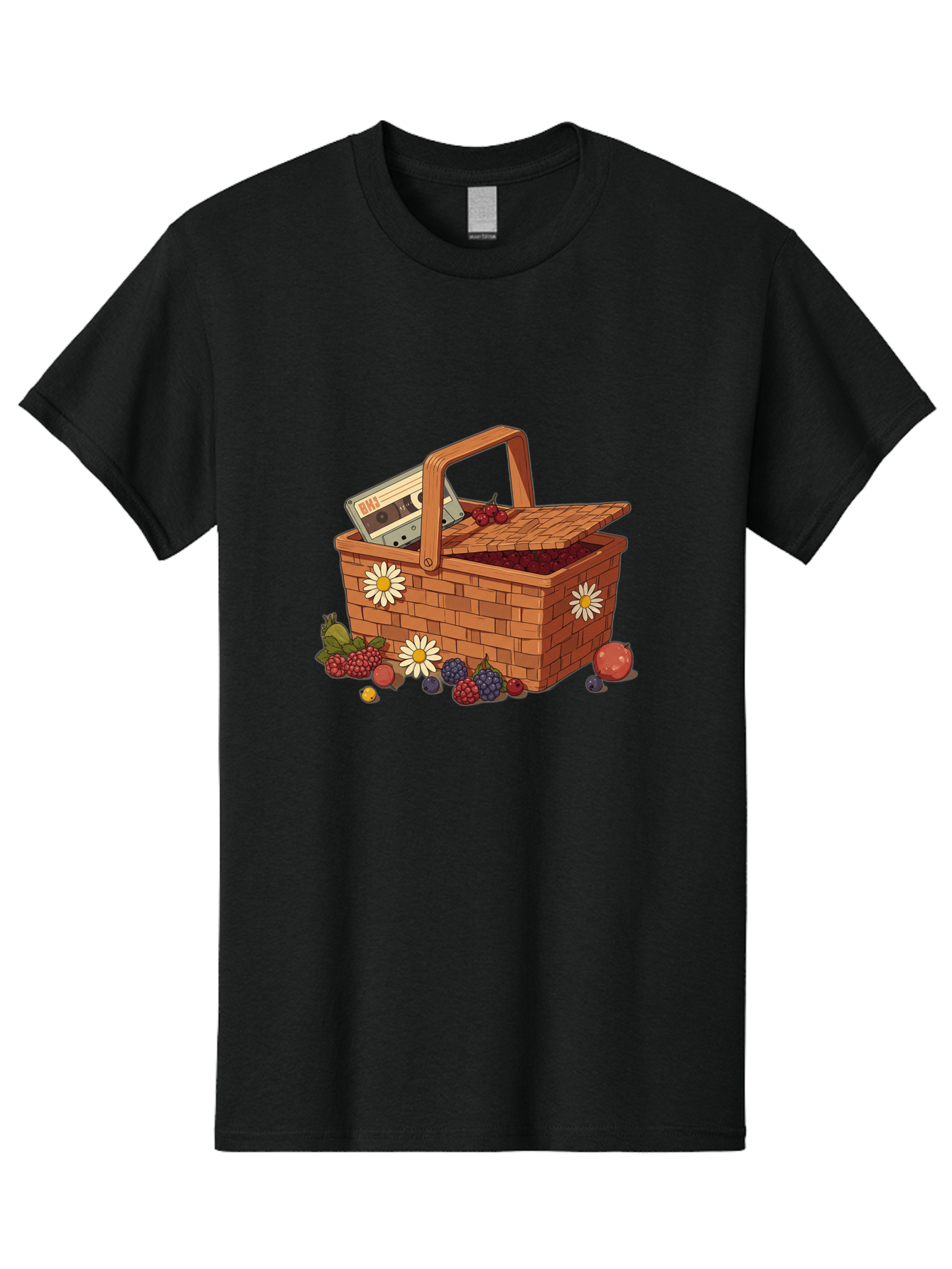 Ohl-Cassette-Picnic-Basket Men'S Graphic Tee, 100% Cotton, Comfortable Casual Summer Wear, Machine Washable, Vintage Camera, Old Camera, Antique Camera, Black Camera, Classic Photography, Photography Equipment, Nostalgic Device, Film Camera, Baj130