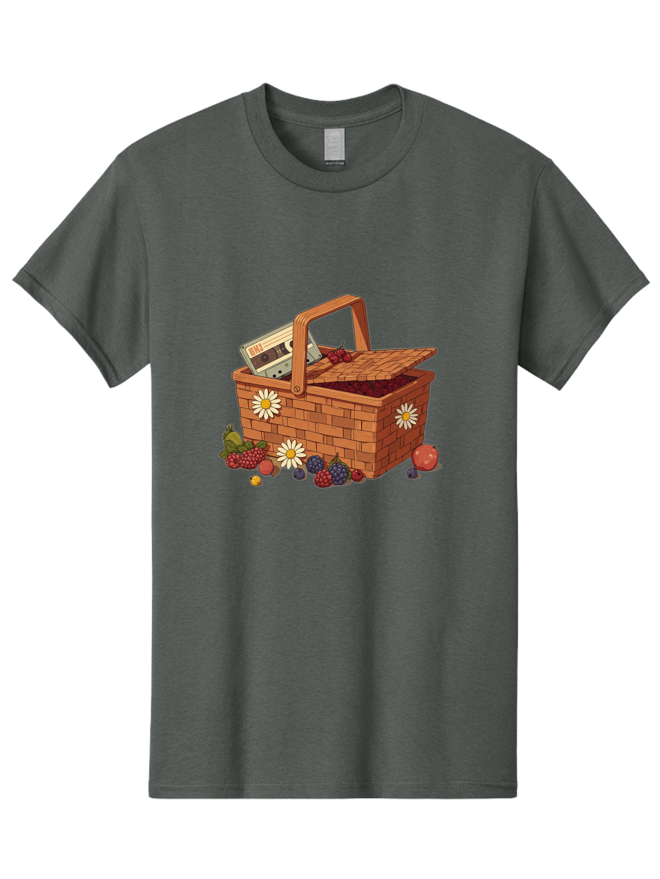 Ohl-Cassette-Picnic-Basket Men'S Graphic Tee, 100% Cotton, Comfortable Casual Summer Wear, Machine Washable, Vintage Camera, Old Camera, Antique Camera, Black Camera, Classic Photography, Photography Equipment, Nostalgic Device, Film Camera, Baj130