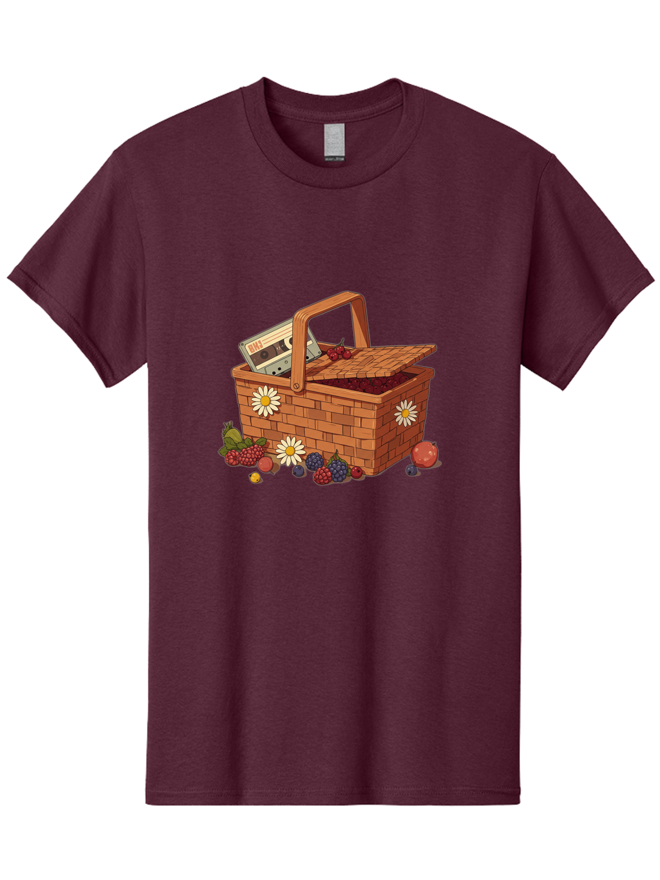 Ohl-Cassette-Picnic-Basket Men'S Graphic Tee, 100% Cotton, Comfortable Casual Summer Wear, Machine Washable, Vintage Camera, Old Camera, Antique Camera, Black Camera, Classic Photography, Photography Equipment, Nostalgic Device, Film Camera, Baj130