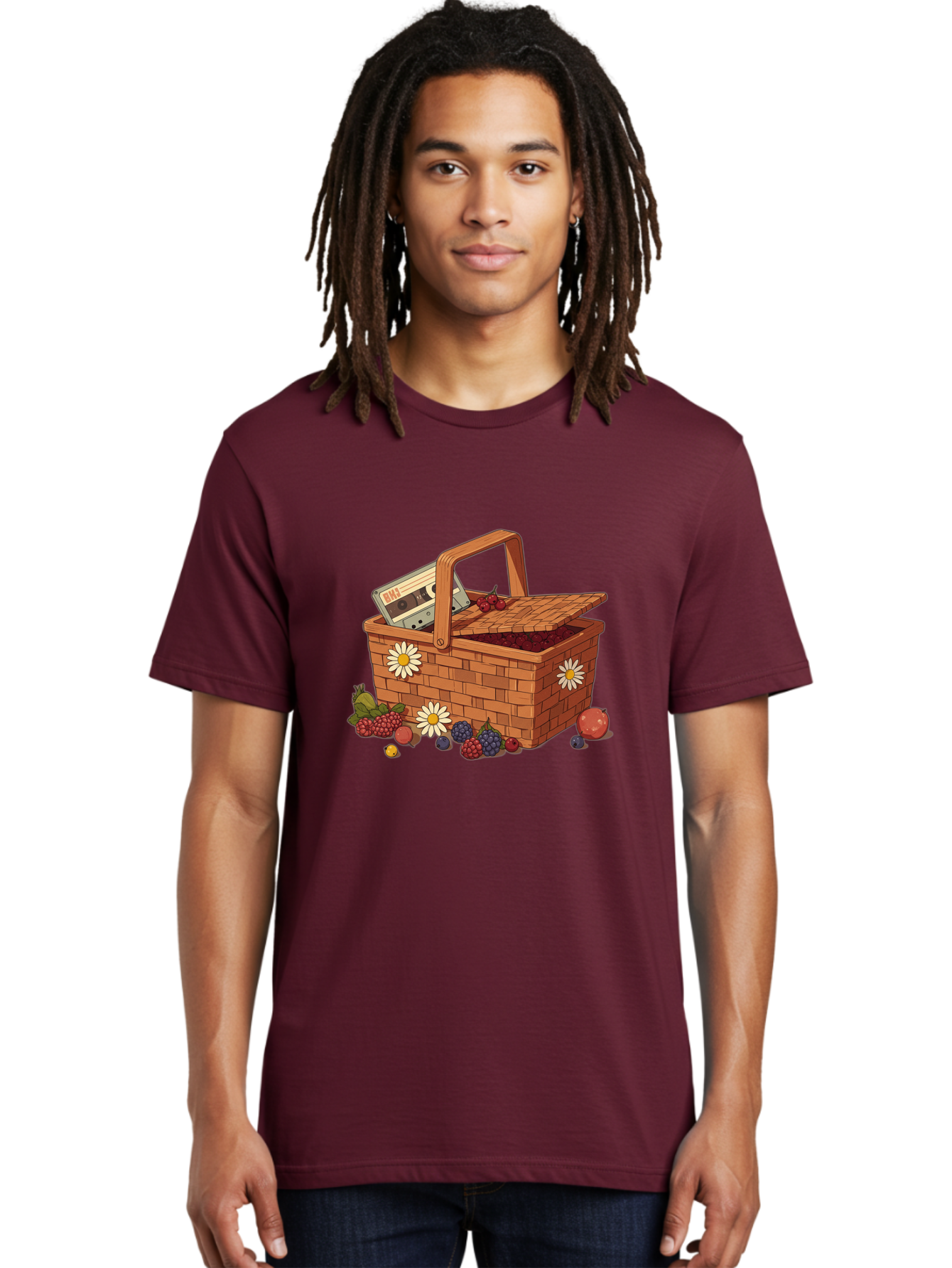 Ohl-Cassette-Picnic-Basket Men'S Graphic Tee, 100% Cotton, Comfortable Casual Summer Wear, Machine Washable, Vintage Camera, Old Camera, Antique Camera, Black Camera, Classic Photography, Photography Equipment, Nostalgic Device, Film Camera, Baj130