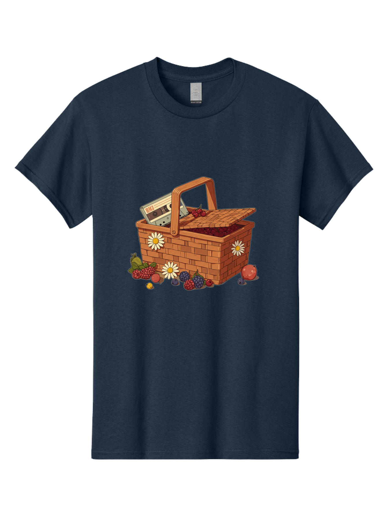 Ohl-Cassette-Picnic-Basket Men'S Graphic Tee, 100% Cotton, Comfortable Casual Summer Wear, Machine Washable, Vintage Camera, Old Camera, Antique Camera, Black Camera, Classic Photography, Photography Equipment, Nostalgic Device, Film Camera, Baj130