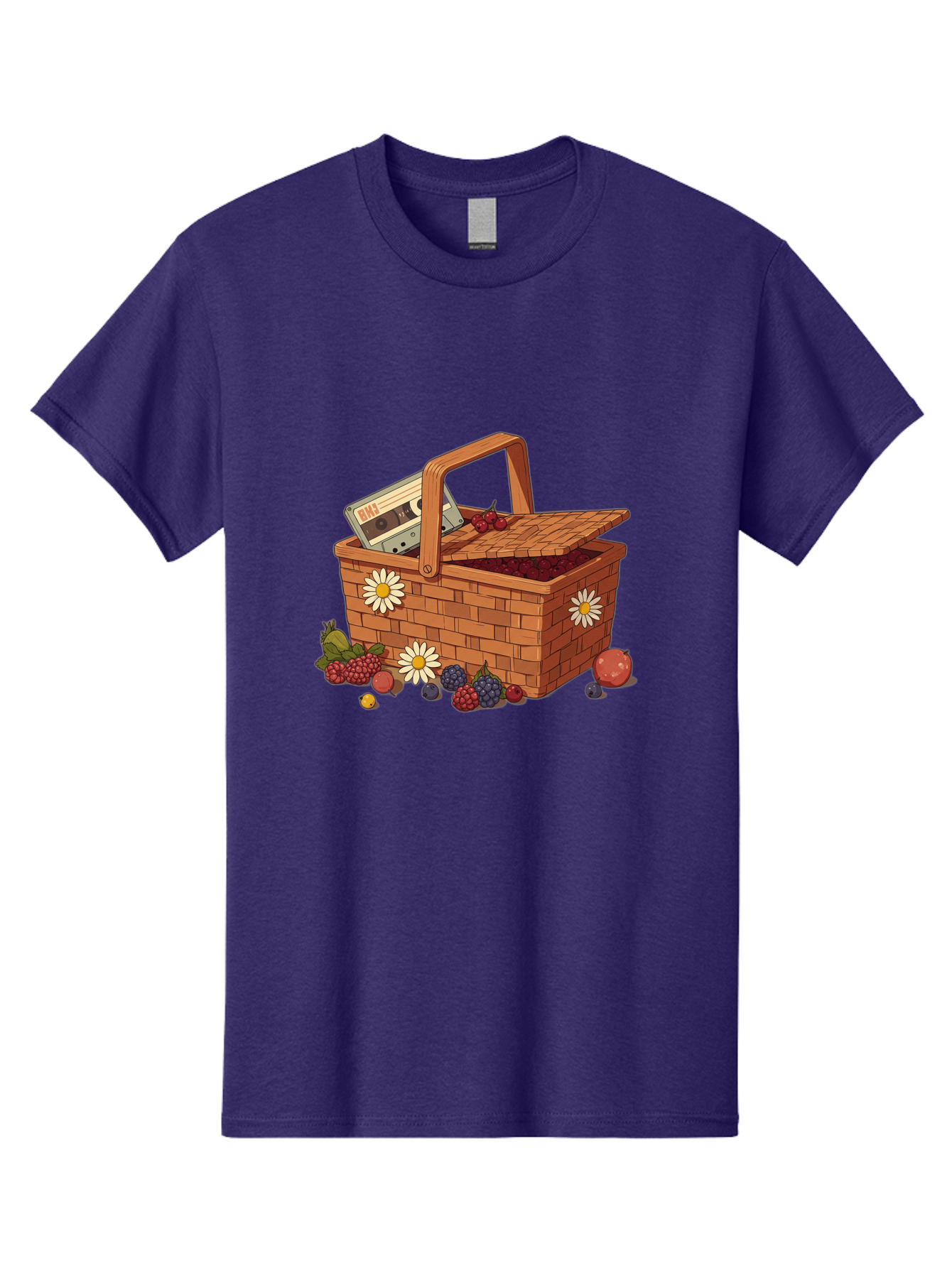 Ohl-Cassette-Picnic-Basket Men'S Graphic Tee, 100% Cotton, Comfortable Casual Summer Wear, Machine Washable, Vintage Camera, Old Camera, Antique Camera, Black Camera, Classic Photography, Photography Equipment, Nostalgic Device, Film Camera, Baj130