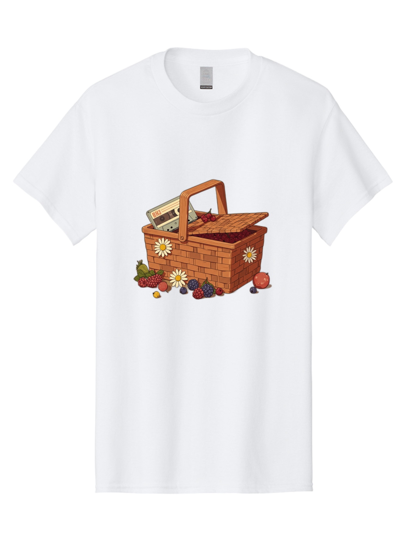 Ohl-Cassette-Picnic-Basket Men'S Graphic Tee, 100% Cotton, Comfortable Casual Summer Wear, Machine Washable, Vintage Camera, Old Camera, Antique Camera, Black Camera, Classic Photography, Photography Equipment, Nostalgic Device, Film Camera, Baj130