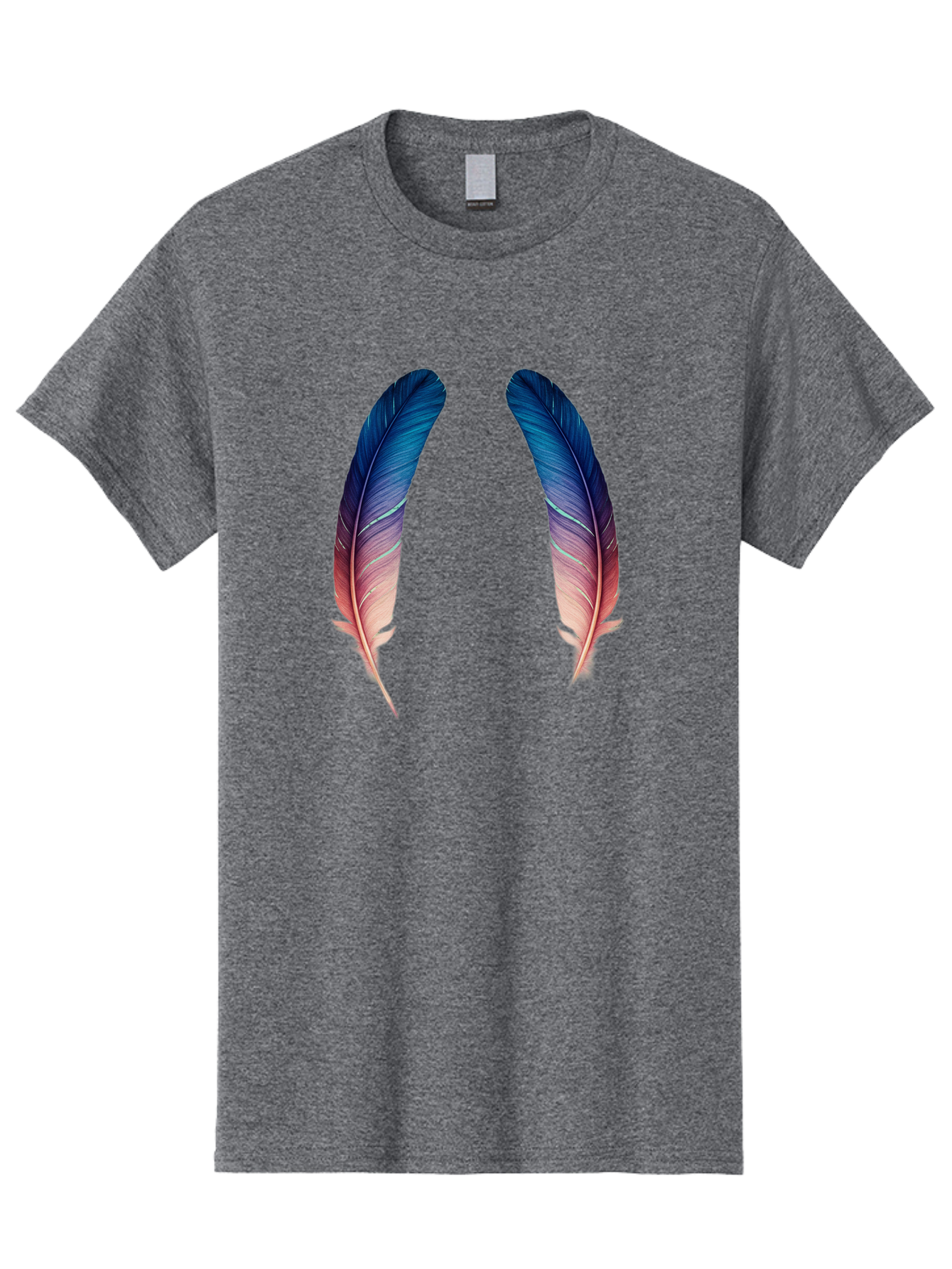 Ombre-Feathers Men'S Graphic Tee, 100% Cotton, Comfortable Casual Summer Wear, Machine Washable, Vintage Camera, Old Camera, Antique Camera, Black Camera, Classic Photography, Photography Equipment, Nostalgic Device, Film Camera, Camera Art Baj131