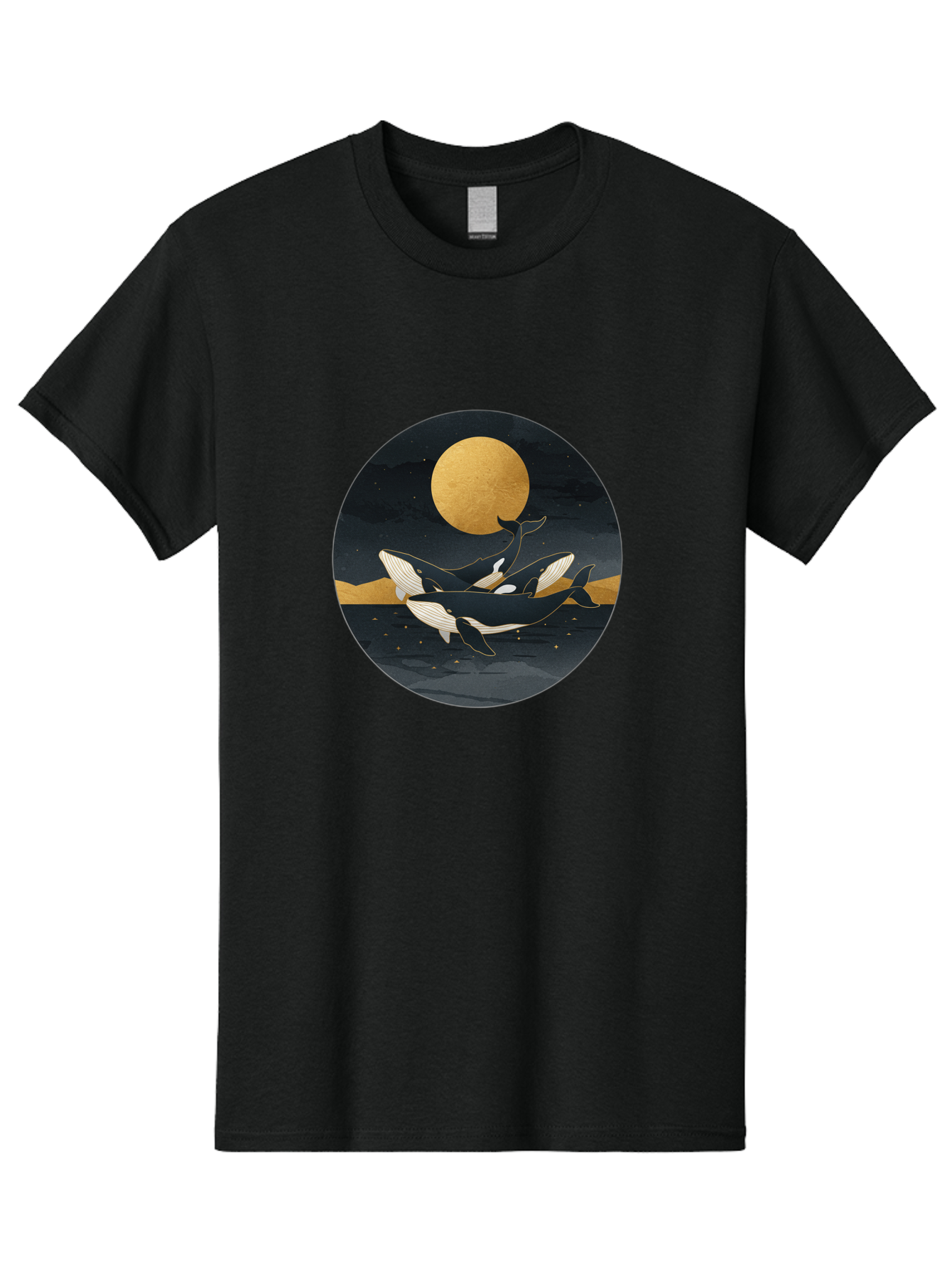 Orca-Whales-Under-Moon Men'S Graphic Tee, 100% Cotton, Comfortable Casual Summer Wear, Machine Washable, Vintage Camera, Old Camera, Antique Camera, Black Camera, Classic Photography, Photography Equipment, Nostalgic Device, Film Camera, Baj135