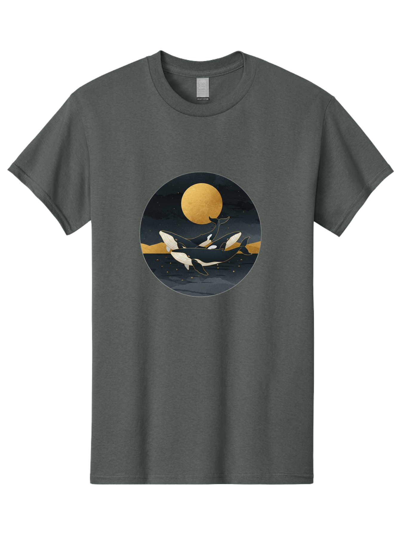 Orca-Whales-Under-Moon Men'S Graphic Tee, 100% Cotton, Comfortable Casual Summer Wear, Machine Washable, Vintage Camera, Old Camera, Antique Camera, Black Camera, Classic Photography, Photography Equipment, Nostalgic Device, Film Camera, Baj135