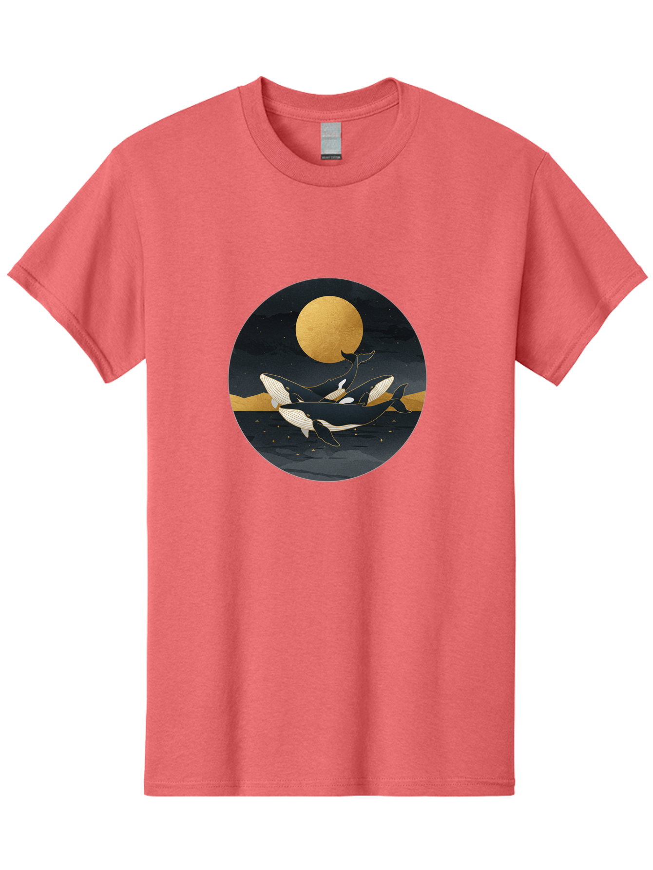 Orca-Whales-Under-Moon Men'S Graphic Tee, 100% Cotton, Comfortable Casual Summer Wear, Machine Washable, Vintage Camera, Old Camera, Antique Camera, Black Camera, Classic Photography, Photography Equipment, Nostalgic Device, Film Camera, Baj135