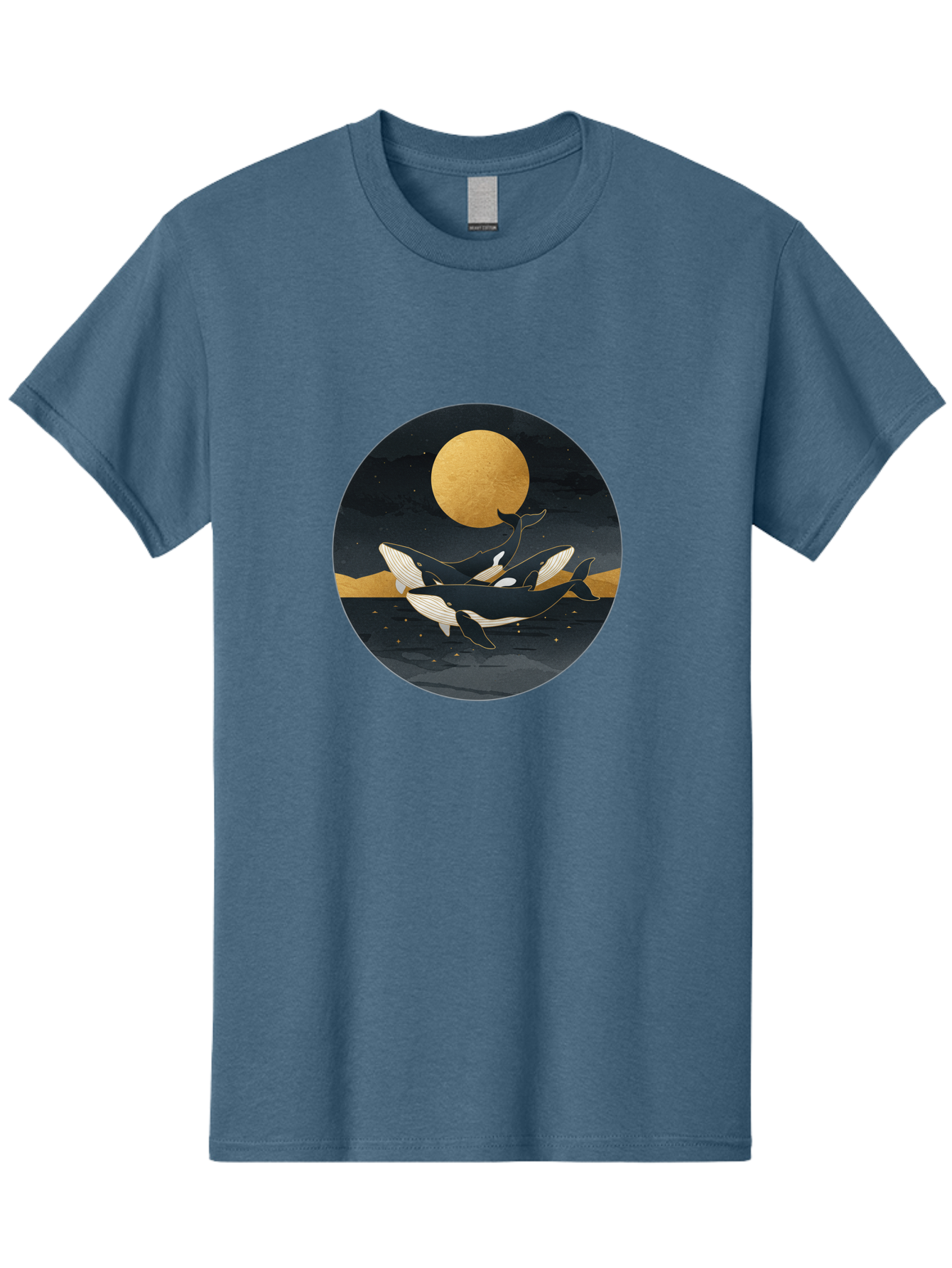 Orca-Whales-Under-Moon Men'S Graphic Tee, 100% Cotton, Comfortable Casual Summer Wear, Machine Washable, Vintage Camera, Old Camera, Antique Camera, Black Camera, Classic Photography, Photography Equipment, Nostalgic Device, Film Camera, Baj135