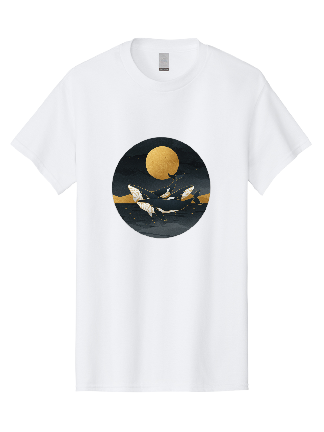 Orca-Whales-Under-Moon Men'S Graphic Tee, 100% Cotton, Comfortable Casual Summer Wear, Machine Washable, Vintage Camera, Old Camera, Antique Camera, Black Camera, Classic Photography, Photography Equipment, Nostalgic Device, Film Camera, Baj135