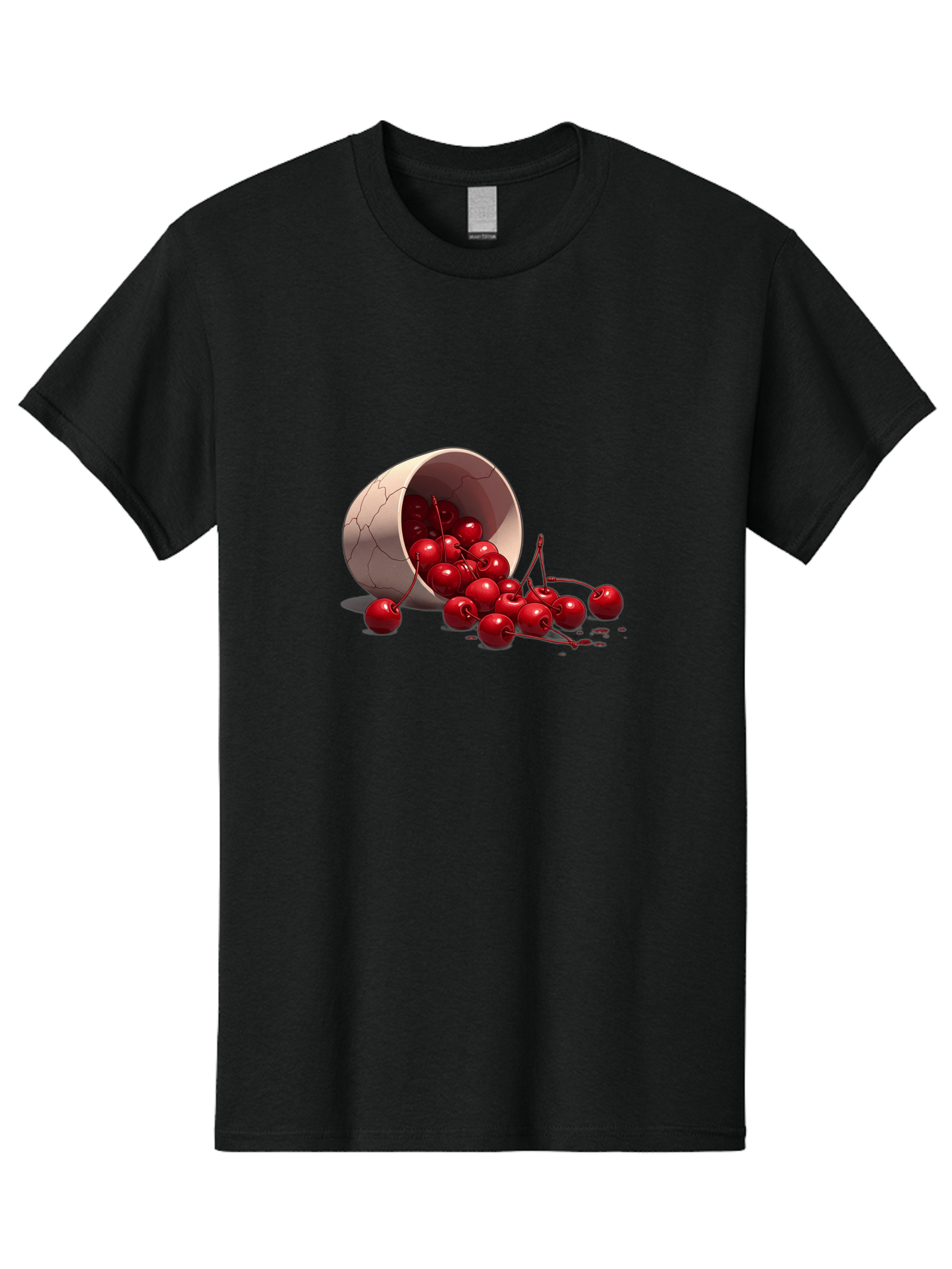 Overturned-Cup-Of-Cherries Men'S Graphic Tee, 100% Cotton, Comfortable Casual Summer Wear, Machine Washable, Vintage Camera, Old Camera, Antique Camera, Black Camera, Classic Photography, Photography Equipment, Nostalgic Device, Film Camera, Baj139