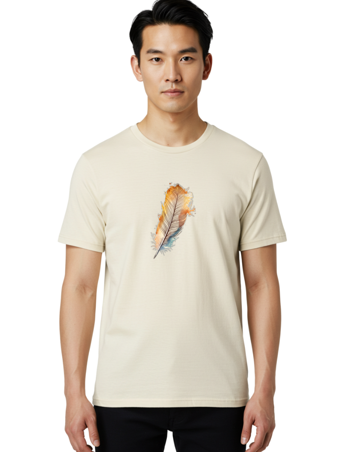 Painted-Feather Men'S Graphic Tee, 100% Cotton, Comfortable Casual Summer Wear, Machine Washable, Vintage Camera, Old Camera, Antique Camera, Black Camera, Classic Photography, Photography Equipment, Nostalgic Device, Film Camera, Camera Art Baj140