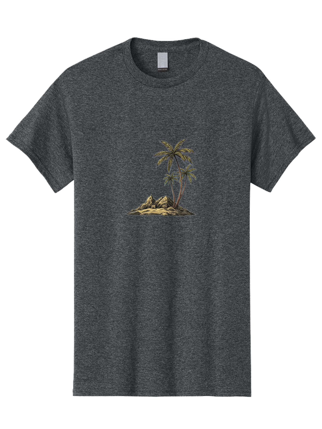 Palm-Trees-On-Island Men'S Graphic Tee, 100% Cotton, Comfortable Casual Summer Wear, Machine Washable, Vintage Camera, Old Camera, Antique Camera, Black Camera, Classic Photography, Photography Equipment, Nostalgic Device, Film Camera, Baj142
