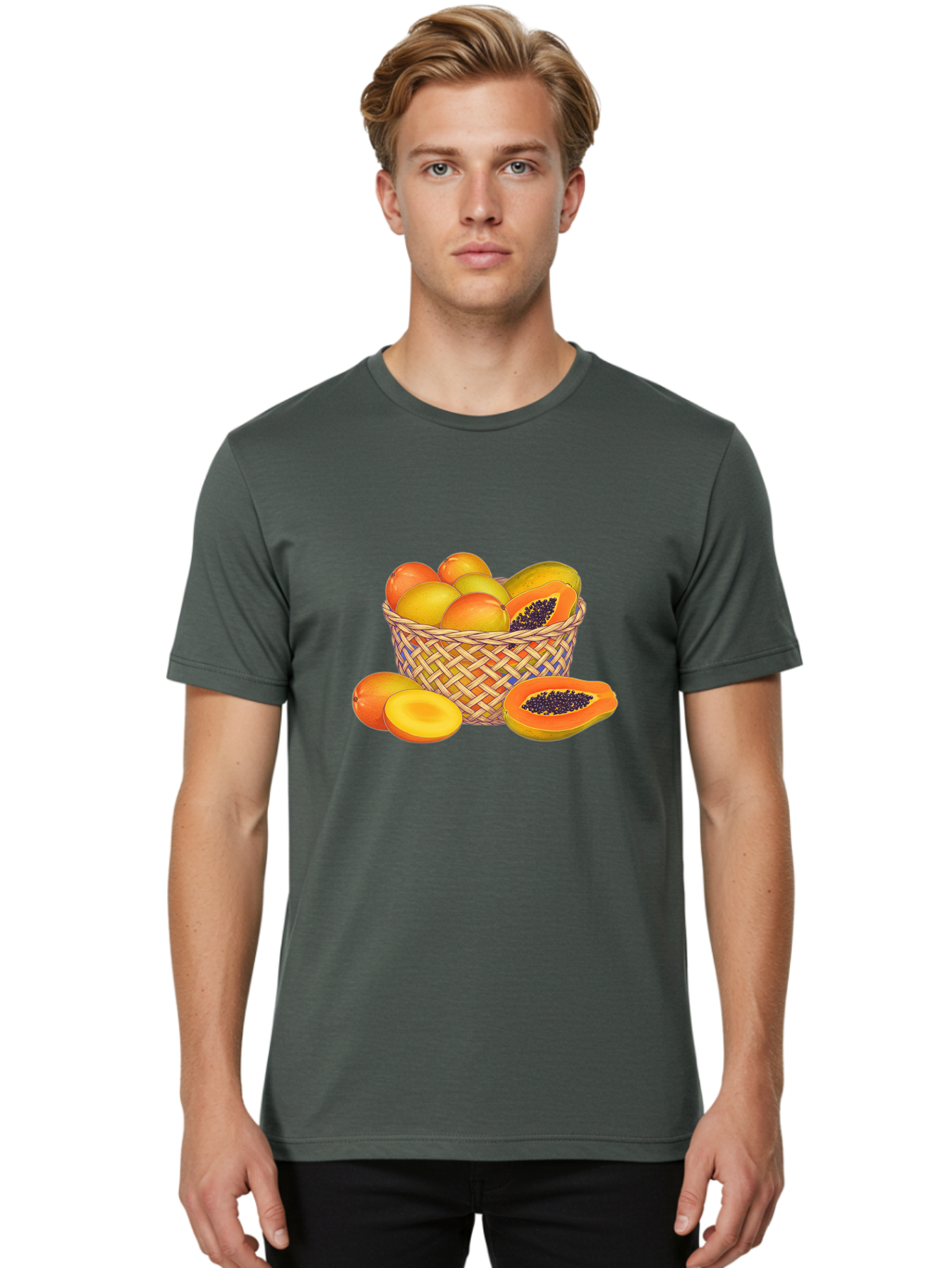 Papaya-Basket Men'S Graphic Tee, 100% Cotton, Comfortable Casual Summer Wear, Machine Washable, Vintage Camera, Old Camera, Antique Camera, Black Camera, Classic Photography, Photography Equipment, Nostalgic Device, Film Camera, Camera Art Baj143