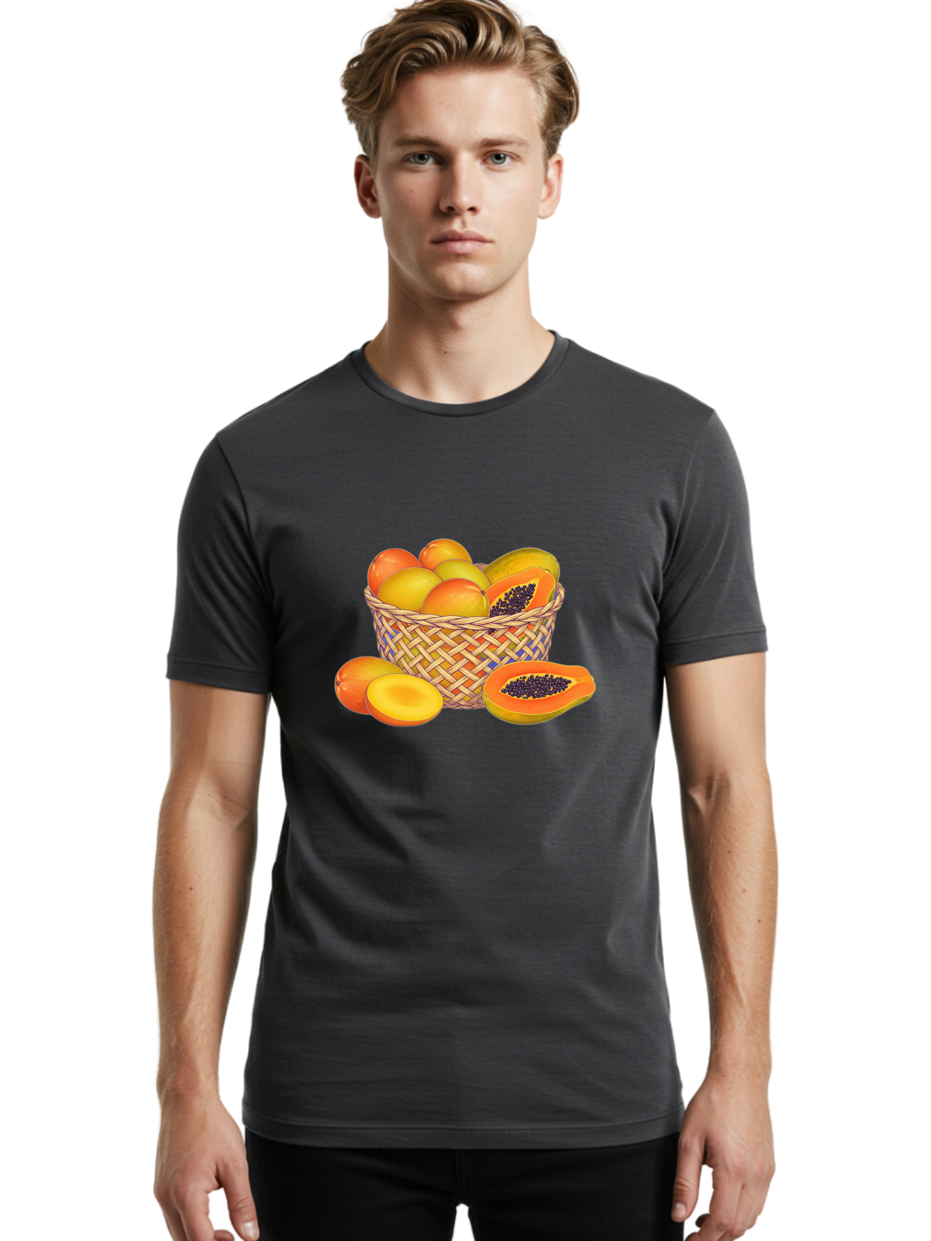 Papaya-Basket Men'S Graphic Tee, 100% Cotton, Comfortable Casual Summer Wear, Machine Washable, Vintage Camera, Old Camera, Antique Camera, Black Camera, Classic Photography, Photography Equipment, Nostalgic Device, Film Camera, Camera Art Baj143