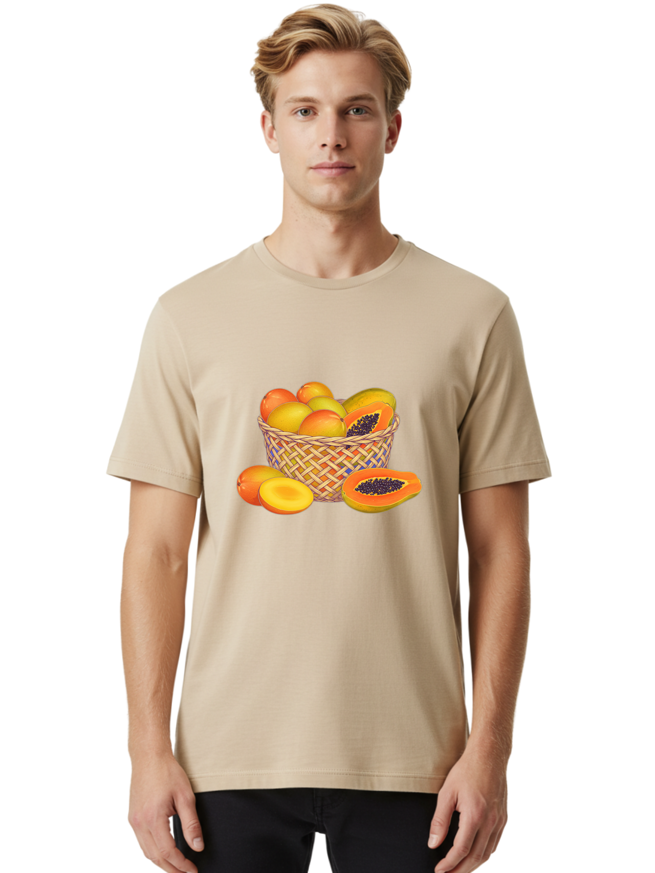 Papaya-Basket Men'S Graphic Tee, 100% Cotton, Comfortable Casual Summer Wear, Machine Washable, Vintage Camera, Old Camera, Antique Camera, Black Camera, Classic Photography, Photography Equipment, Nostalgic Device, Film Camera, Camera Art Baj143