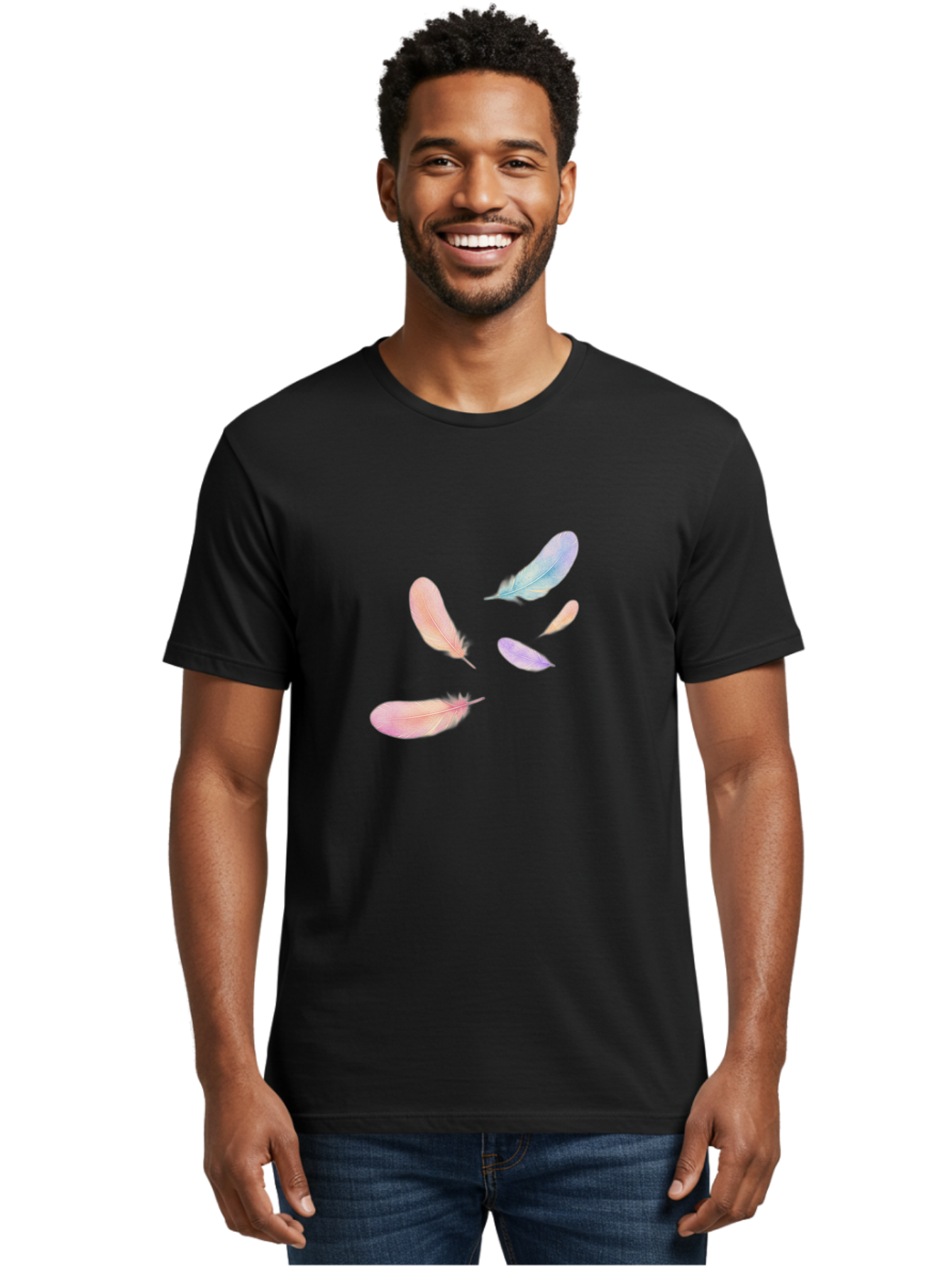 Pastel-Feathers Men'S Graphic Tee, 100% Cotton, Comfortable Casual Summer Wear, Machine Washable, Vintage Camera, Old Camera, Antique Camera, Black Camera, Classic Photography, Photography Equipment, Nostalgic Device, Film Camera, Camera Art Baj145