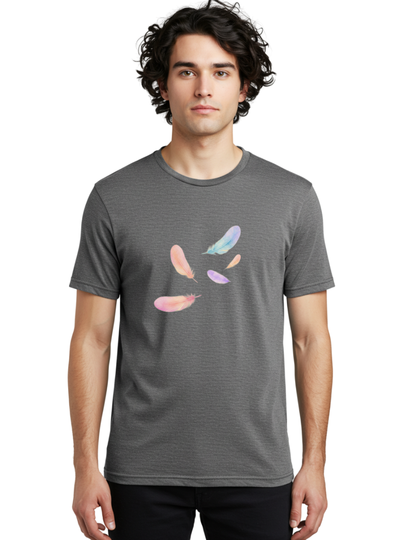 Pastel-Feathers Men'S Graphic Tee, 100% Cotton, Comfortable Casual Summer Wear, Machine Washable, Vintage Camera, Old Camera, Antique Camera, Black Camera, Classic Photography, Photography Equipment, Nostalgic Device, Film Camera, Camera Art Baj145