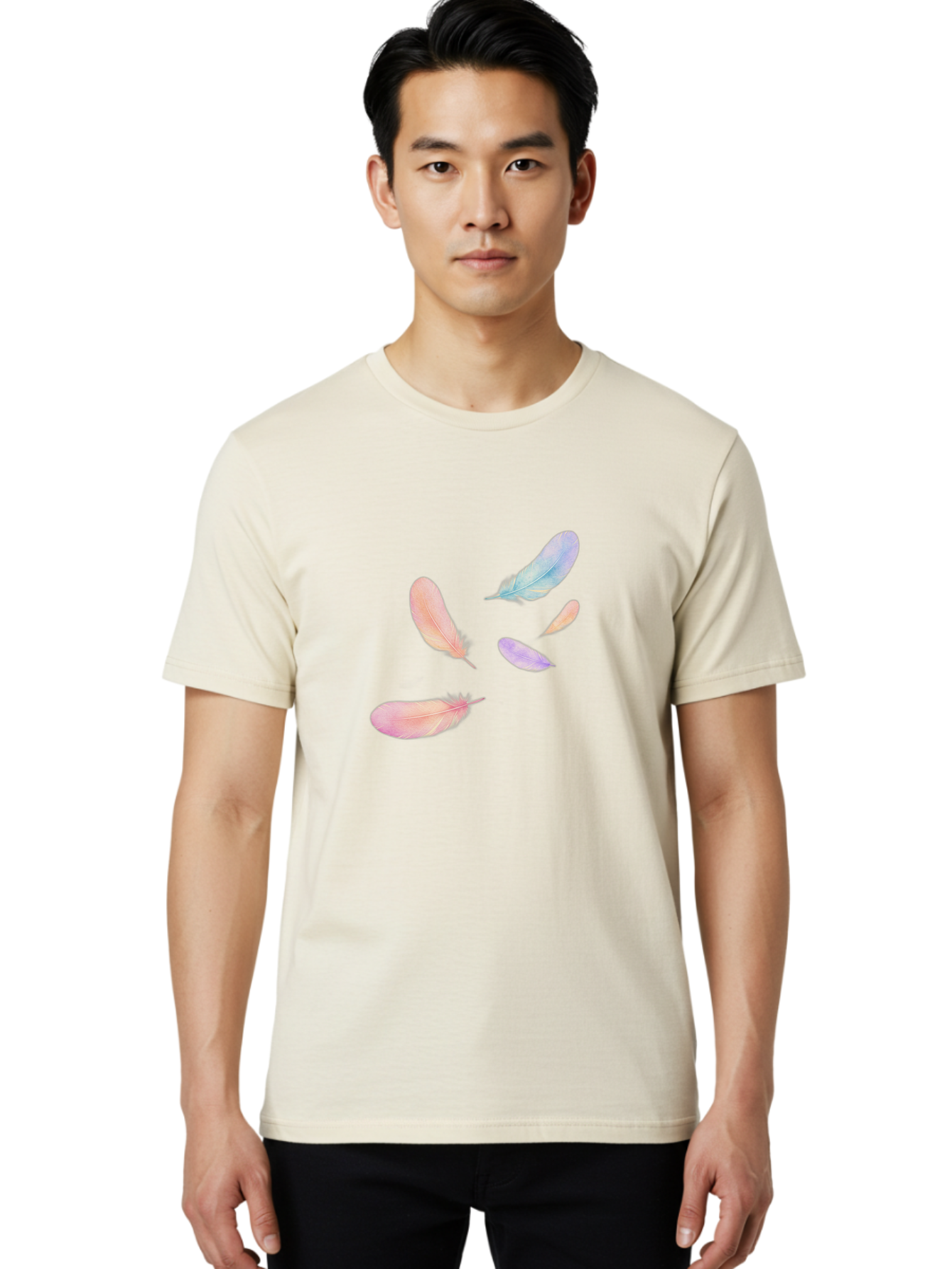 Pastel-Feathers Men'S Graphic Tee, 100% Cotton, Comfortable Casual Summer Wear, Machine Washable, Vintage Camera, Old Camera, Antique Camera, Black Camera, Classic Photography, Photography Equipment, Nostalgic Device, Film Camera, Camera Art Baj145