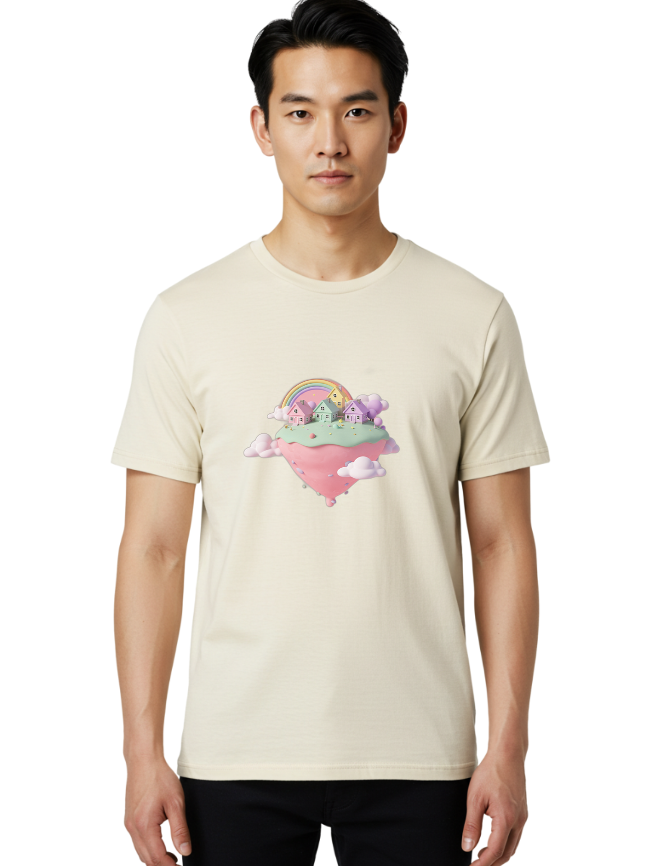 Pastel-Rainbow-Houses Men'S Graphic Tee, 100% Cotton, Comfortable Casual Summer Wear, Machine Washable, Vintage Camera, Old Camera, Antique Camera, Black Camera, Classic Photography, Photography Equipment, Nostalgic Device, Film Camera, Baj146