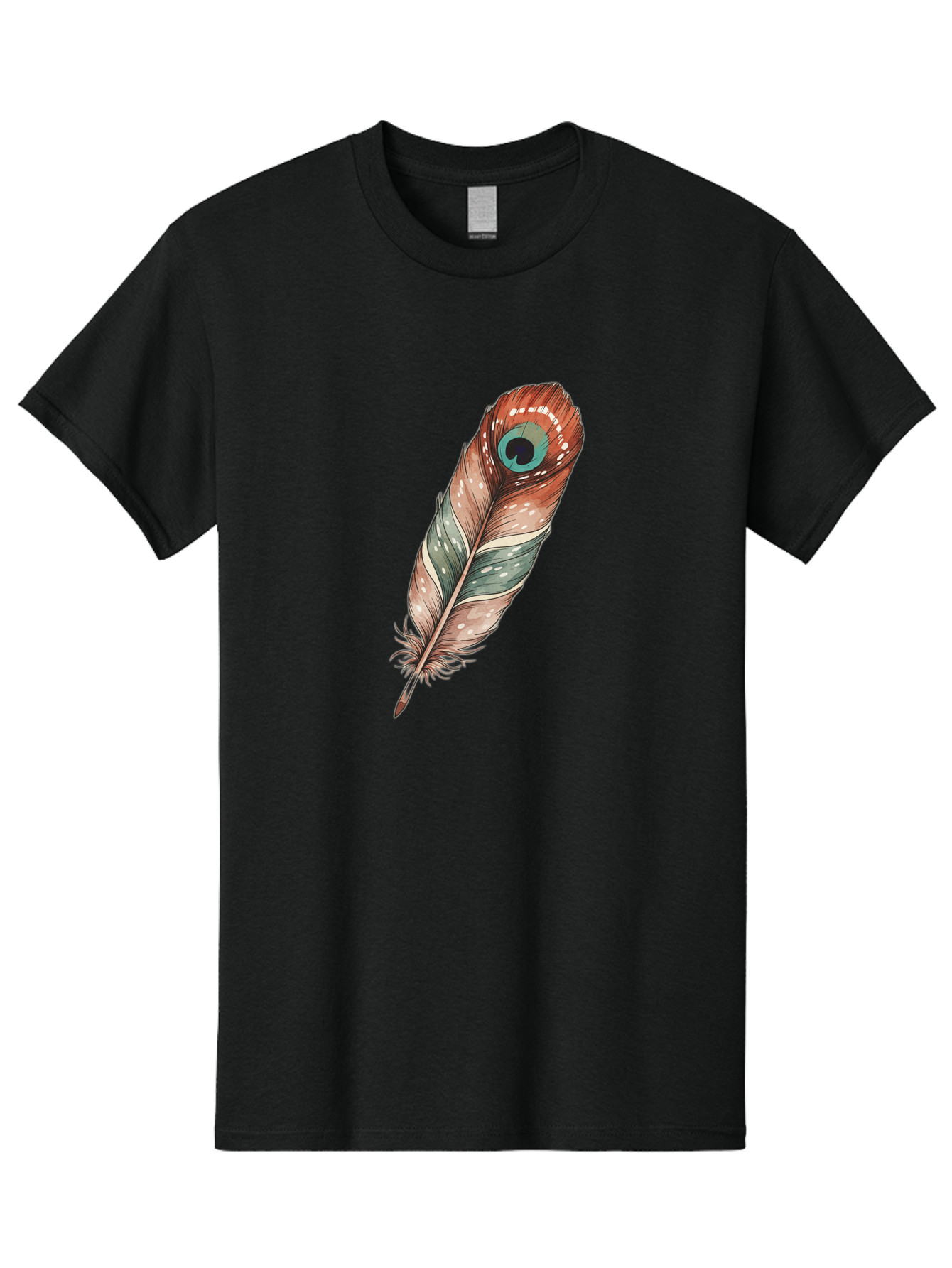 Peacock-Feather-1 Men'S Graphic Tee, 100% Cotton, Comfortable Casual Summer Wear, Machine Washable, Vintage Camera, Old Camera, Antique Camera, Black Camera, Classic Photography, Photography Equipment, Nostalgic Device, Film Camera, Camera Art Baj148