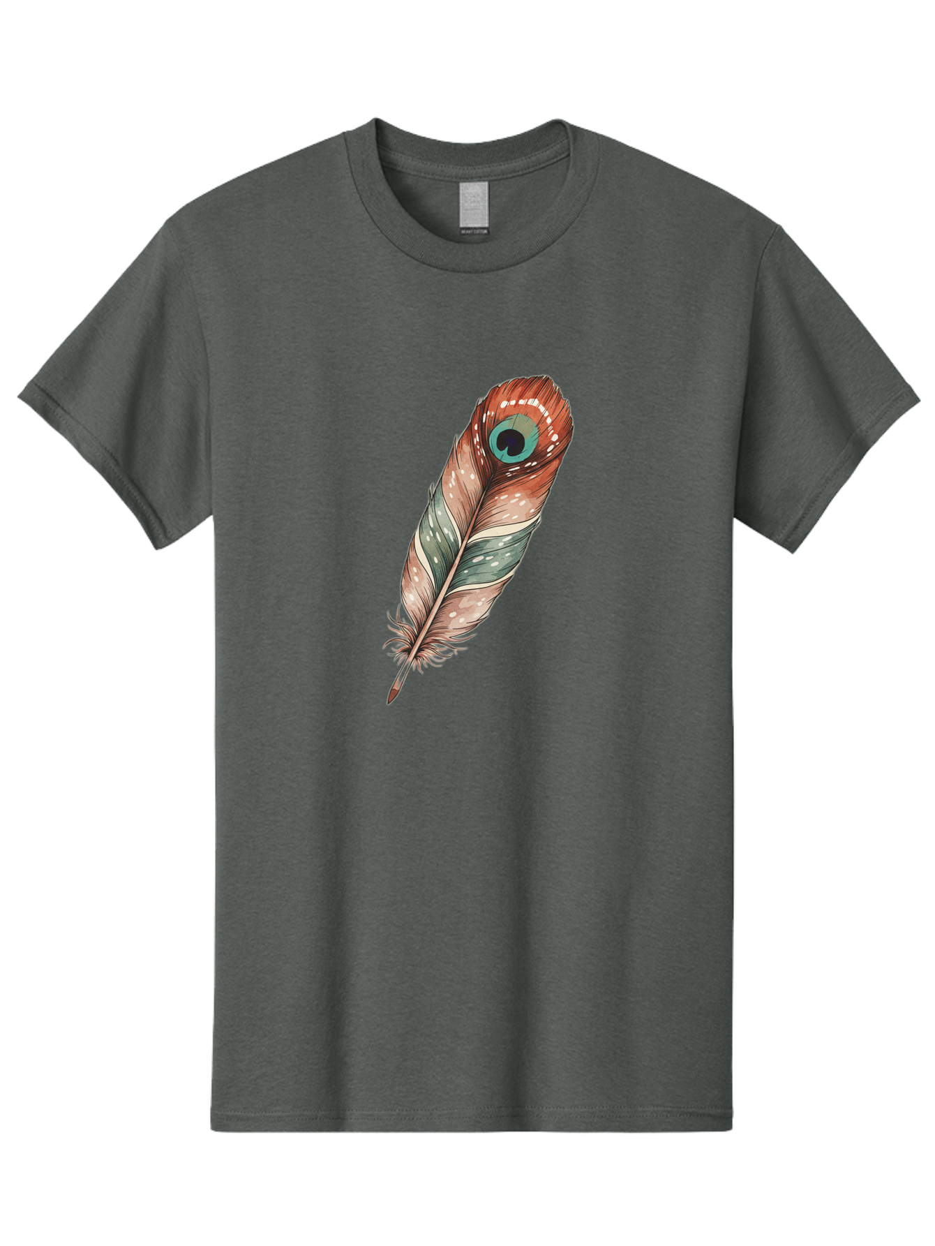 Peacock-Feather-1 Men'S Graphic Tee, 100% Cotton, Comfortable Casual Summer Wear, Machine Washable, Vintage Camera, Old Camera, Antique Camera, Black Camera, Classic Photography, Photography Equipment, Nostalgic Device, Film Camera, Camera Art Baj148