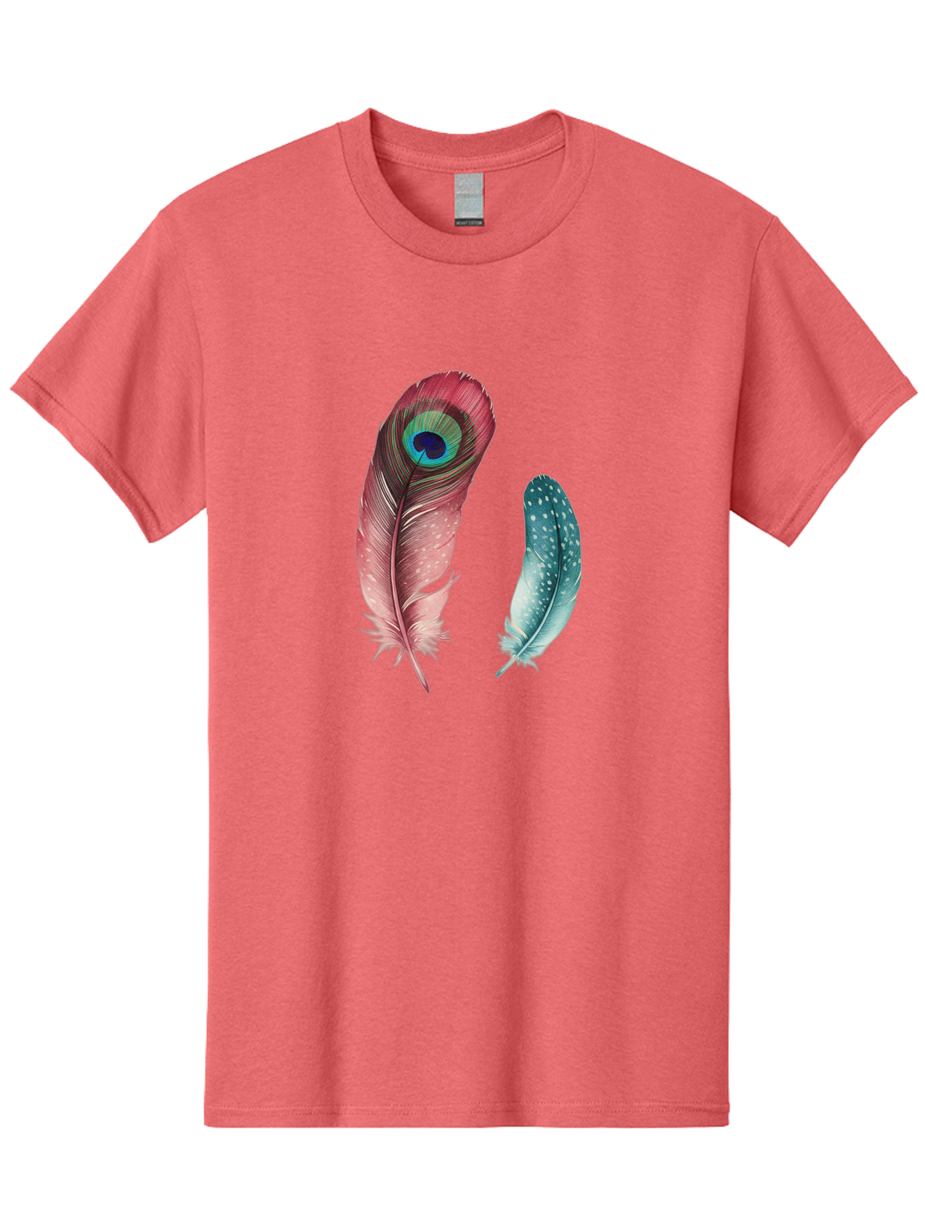Peacock-Feather-And-Blue-Feather Men'S Graphic Tee, 100% Cotton, Comfortable Casual Summer Wear, Machine Washable, Vintage Camera, Old Camera, Antique Camera, Black Camera, Classic Photography, Photography Equipment, Nostalgic Device, Baj149