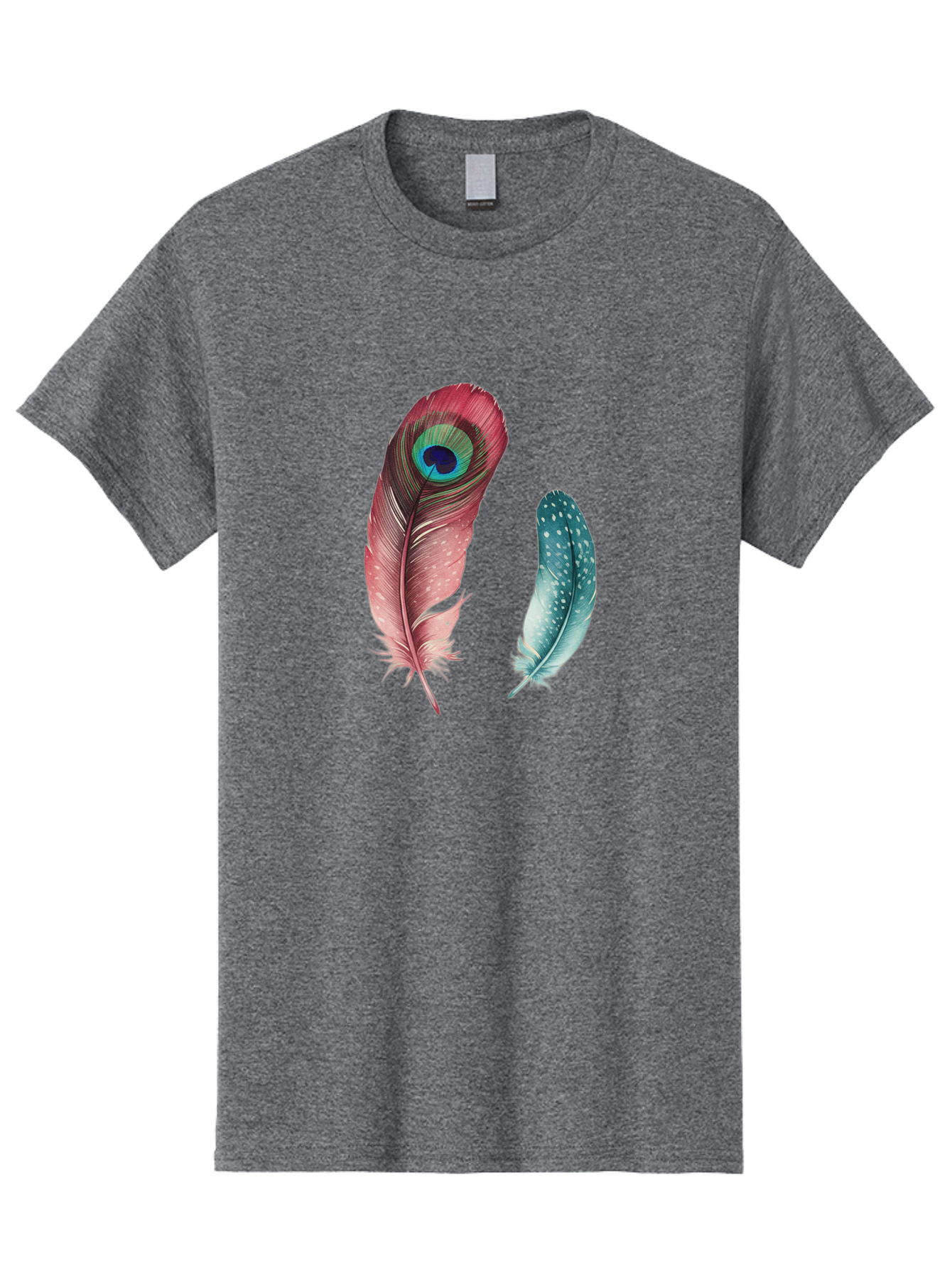 Peacock-Feather-And-Blue-Feather Men'S Graphic Tee, 100% Cotton, Comfortable Casual Summer Wear, Machine Washable, Vintage Camera, Old Camera, Antique Camera, Black Camera, Classic Photography, Photography Equipment, Nostalgic Device, Baj149