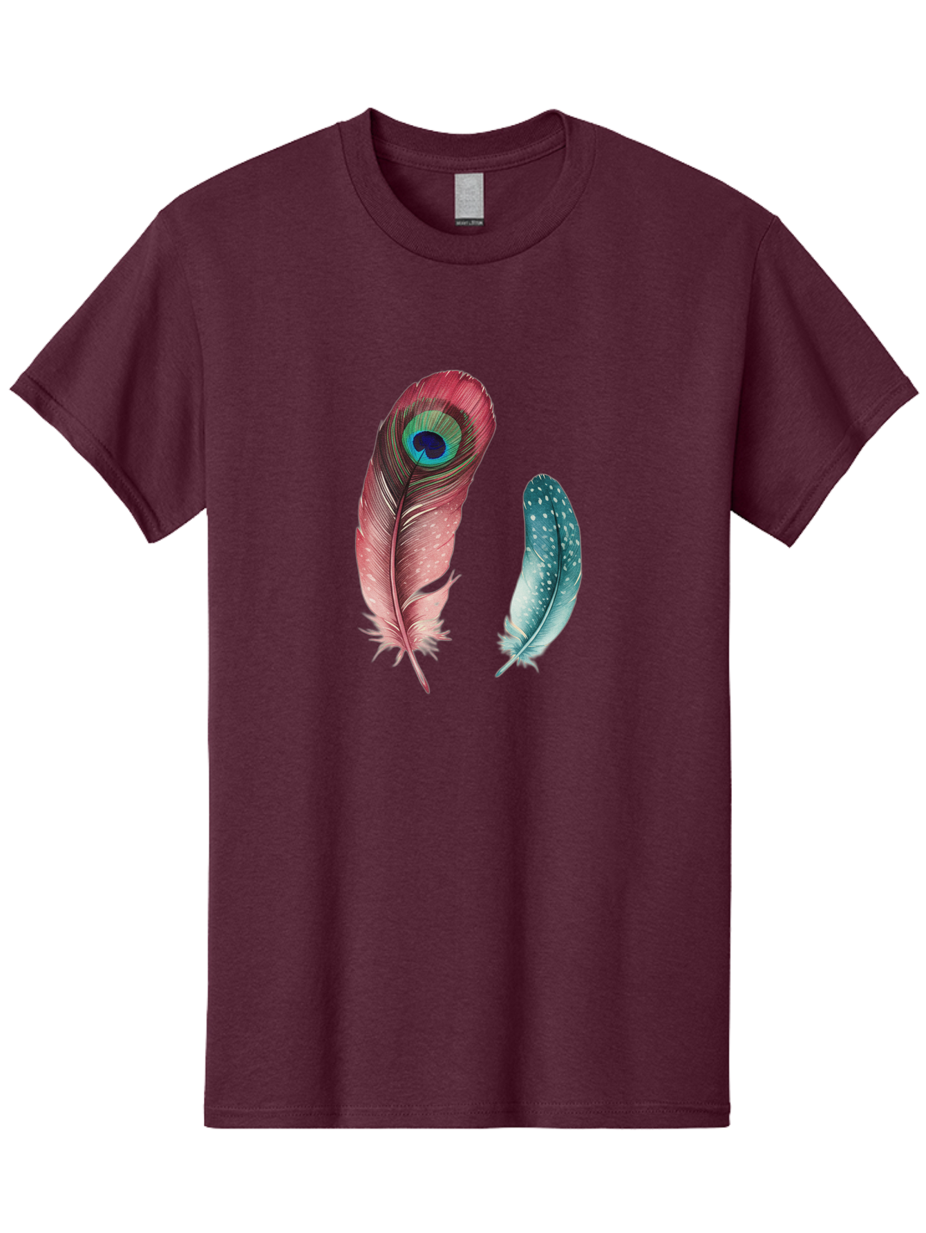 Peacock-Feather-And-Blue-Feather Men'S Graphic Tee, 100% Cotton, Comfortable Casual Summer Wear, Machine Washable, Vintage Camera, Old Camera, Antique Camera, Black Camera, Classic Photography, Photography Equipment, Nostalgic Device, Baj149