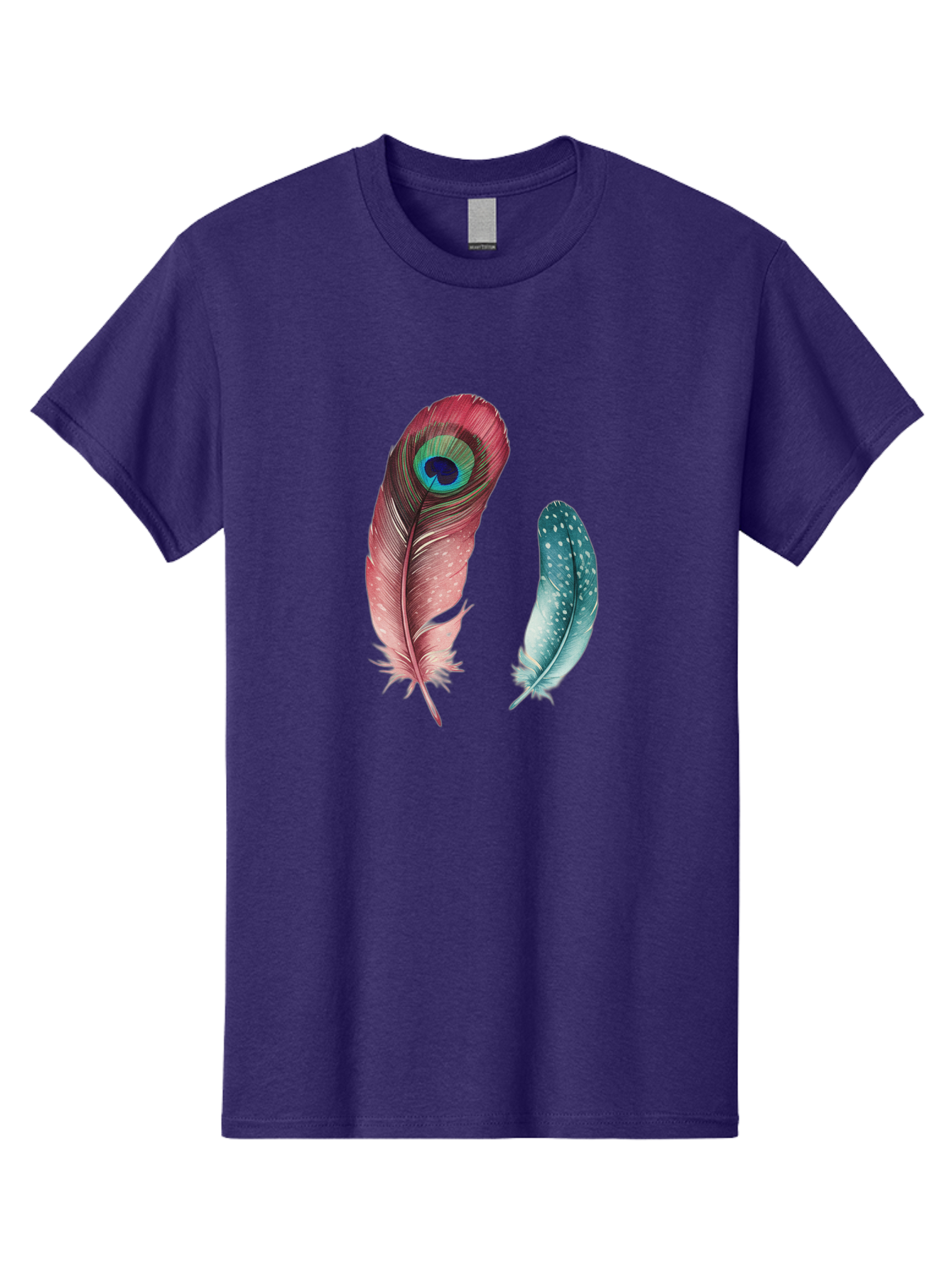 Peacock-Feather-And-Blue-Feather Men'S Graphic Tee, 100% Cotton, Comfortable Casual Summer Wear, Machine Washable, Vintage Camera, Old Camera, Antique Camera, Black Camera, Classic Photography, Photography Equipment, Nostalgic Device, Baj149
