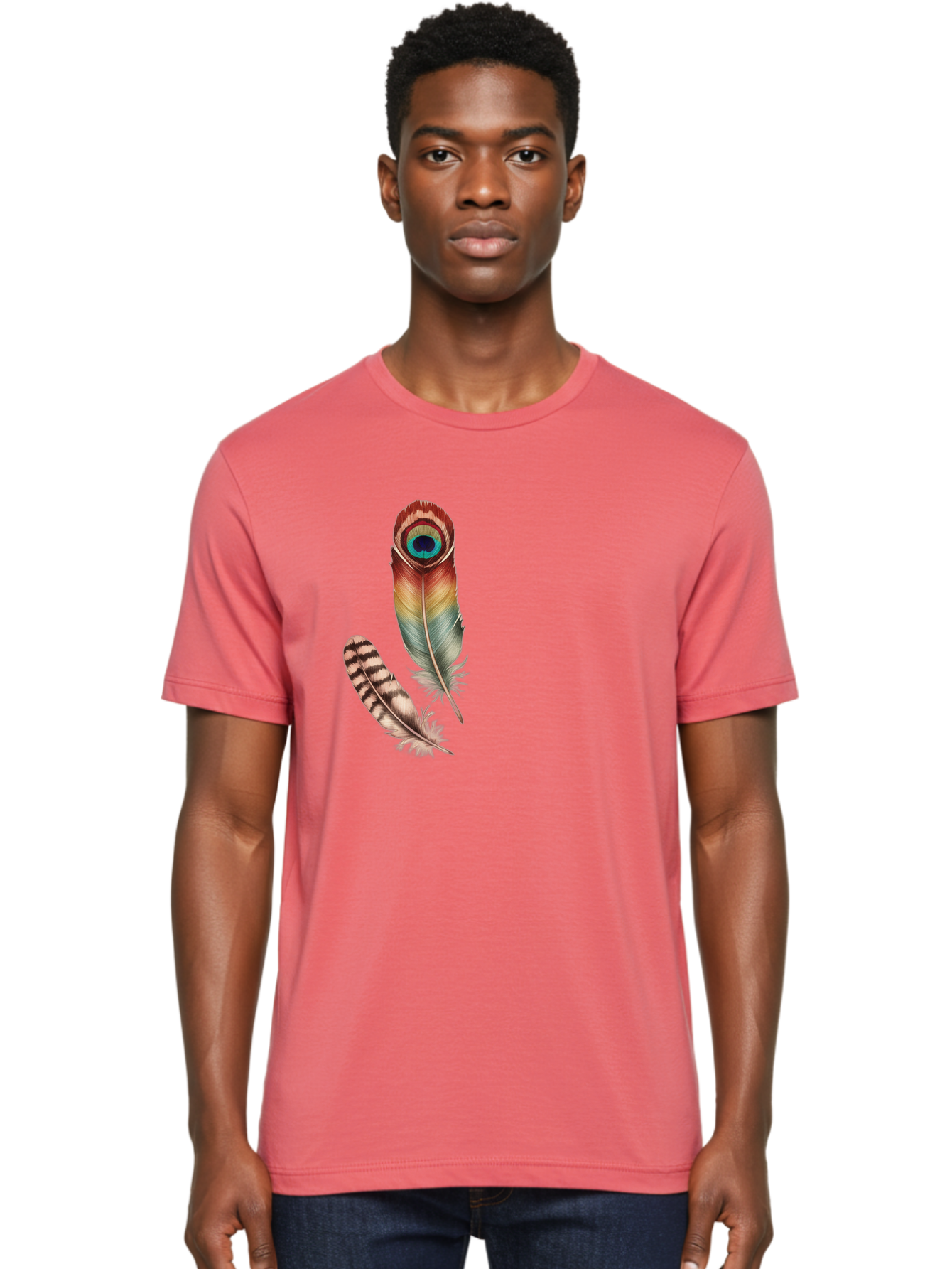 Peacock-Feather Men'S Graphic Tee, 100% Cotton, Comfortable Casual Summer Wear, Machine Washable, Vintage Camera, Old Camera, Antique Camera, Black Camera, Classic Photography, Photography Equipment, Nostalgic Device, Film Camera, Camera Art Baj150