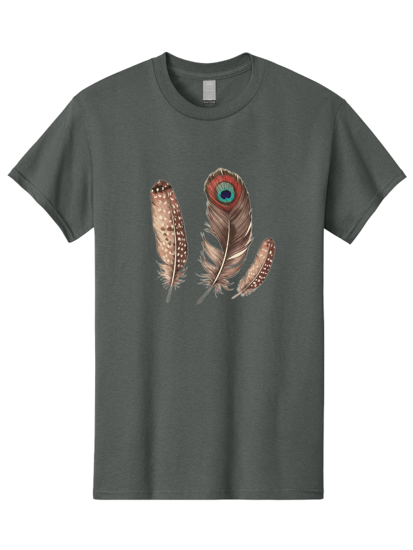 Peacock-Feathers-1 Men'S Graphic Tee, 100% Cotton, Comfortable Casual Summer Wear, Machine Washable, Vintage Camera, Old Camera, Antique Camera, Black Camera, Classic Photography, Photography Equipment, Nostalgic Device, Film Camera, Baj151