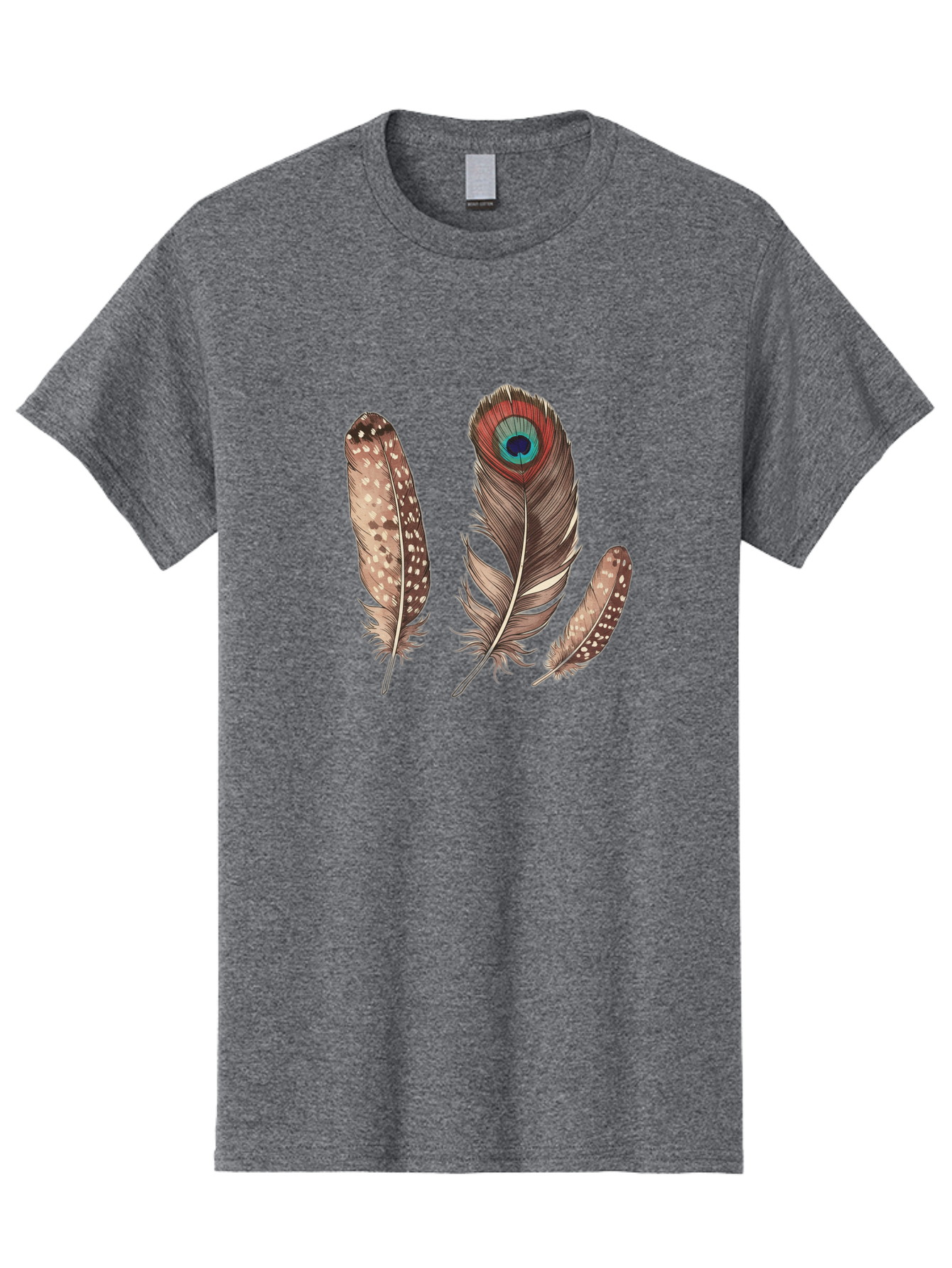 Peacock-Feathers-1 Men'S Graphic Tee, 100% Cotton, Comfortable Casual Summer Wear, Machine Washable, Vintage Camera, Old Camera, Antique Camera, Black Camera, Classic Photography, Photography Equipment, Nostalgic Device, Film Camera, Baj151