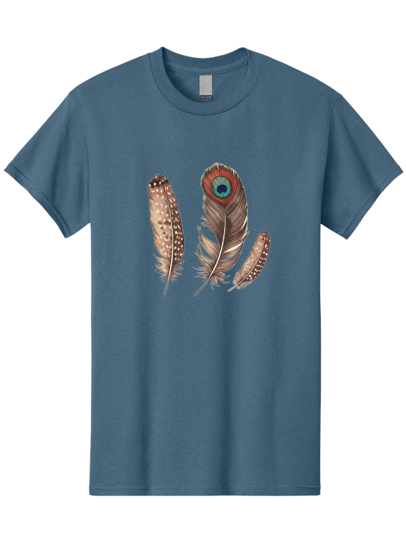 Peacock-Feathers-1 Men'S Graphic Tee, 100% Cotton, Comfortable Casual Summer Wear, Machine Washable, Vintage Camera, Old Camera, Antique Camera, Black Camera, Classic Photography, Photography Equipment, Nostalgic Device, Film Camera, Baj151