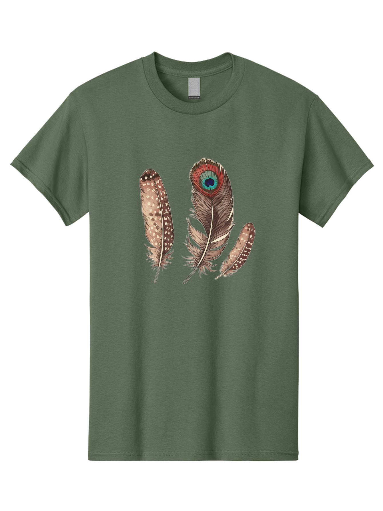 Peacock-Feathers-1 Men'S Graphic Tee, 100% Cotton, Comfortable Casual Summer Wear, Machine Washable, Vintage Camera, Old Camera, Antique Camera, Black Camera, Classic Photography, Photography Equipment, Nostalgic Device, Film Camera, Baj151
