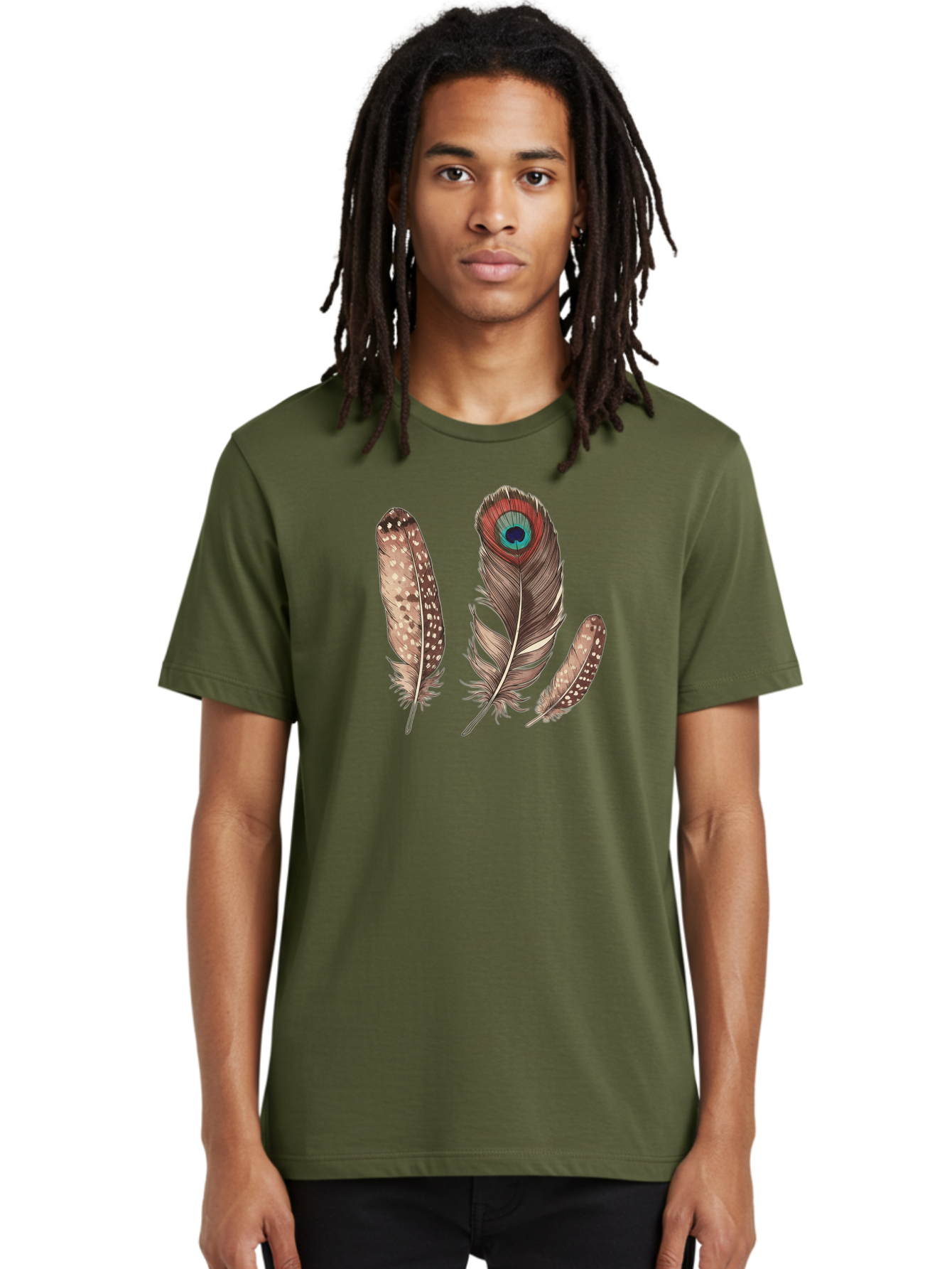 Peacock-Feathers-1 Men'S Graphic Tee, 100% Cotton, Comfortable Casual Summer Wear, Machine Washable, Vintage Camera, Old Camera, Antique Camera, Black Camera, Classic Photography, Photography Equipment, Nostalgic Device, Film Camera, Baj151