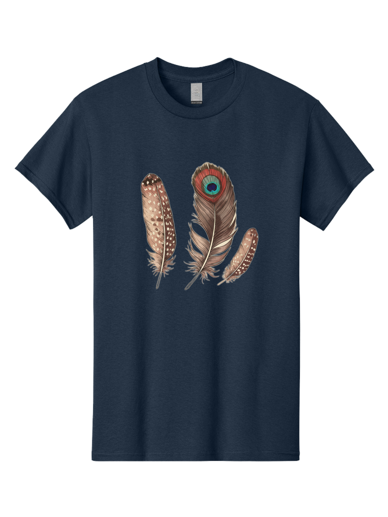 Peacock-Feathers-1 Men'S Graphic Tee, 100% Cotton, Comfortable Casual Summer Wear, Machine Washable, Vintage Camera, Old Camera, Antique Camera, Black Camera, Classic Photography, Photography Equipment, Nostalgic Device, Film Camera, Baj151