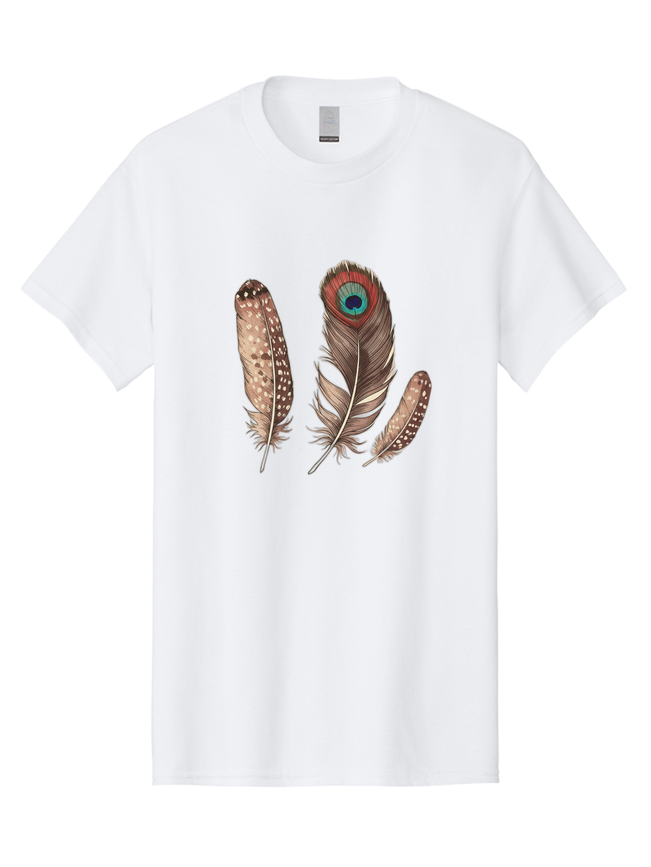 Peacock-Feathers-1 Men'S Graphic Tee, 100% Cotton, Comfortable Casual Summer Wear, Machine Washable, Vintage Camera, Old Camera, Antique Camera, Black Camera, Classic Photography, Photography Equipment, Nostalgic Device, Film Camera, Baj151