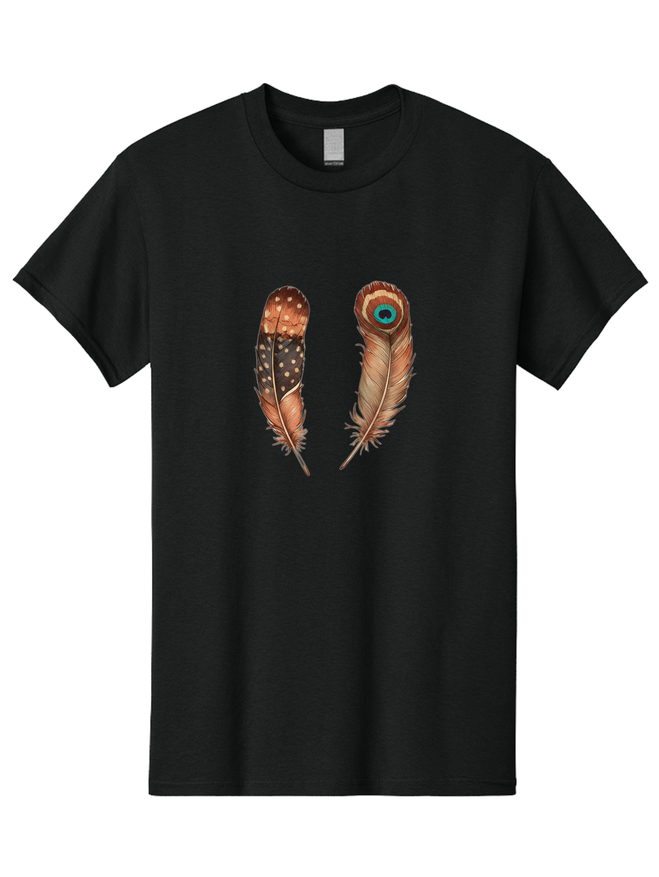 Peacock-Feathers-2 Men'S Graphic Tee, 100% Cotton, Comfortable Casual Summer Wear, Machine Washable, Vintage Camera, Old Camera, Antique Camera, Black Camera, Classic Photography, Photography Equipment, Nostalgic Device, Film Camera, Baj152