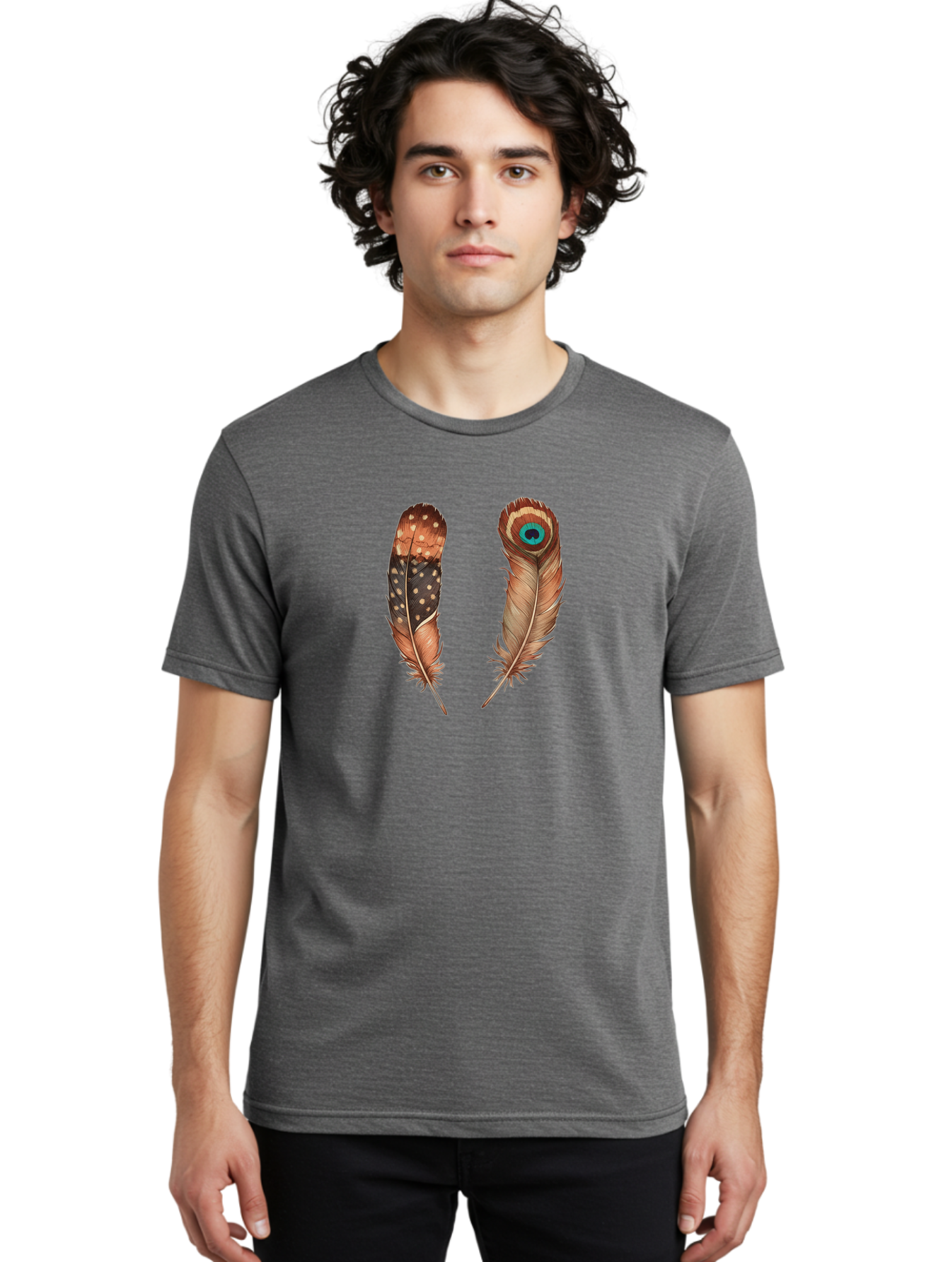 Peacock-Feathers-2 Men'S Graphic Tee, 100% Cotton, Comfortable Casual Summer Wear, Machine Washable, Vintage Camera, Old Camera, Antique Camera, Black Camera, Classic Photography, Photography Equipment, Nostalgic Device, Film Camera, Baj152