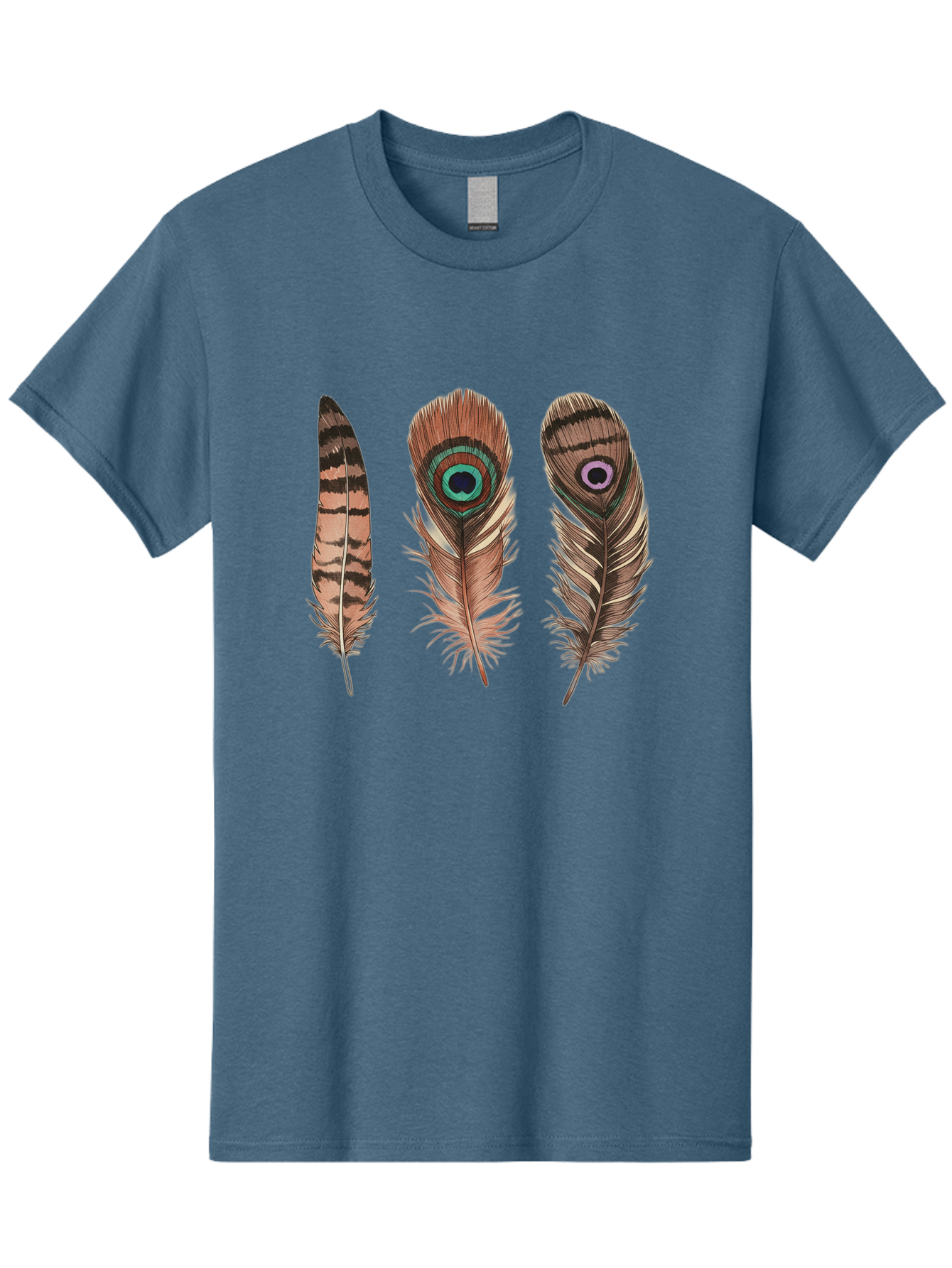 Peacock-Feathers-3 Men'S Graphic Tee, 100% Cotton, Comfortable Casual Summer Wear, Machine Washable, Vintage Camera, Old Camera, Antique Camera, Black Camera, Classic Photography, Photography Equipment, Nostalgic Device, Film Camera, Baj153