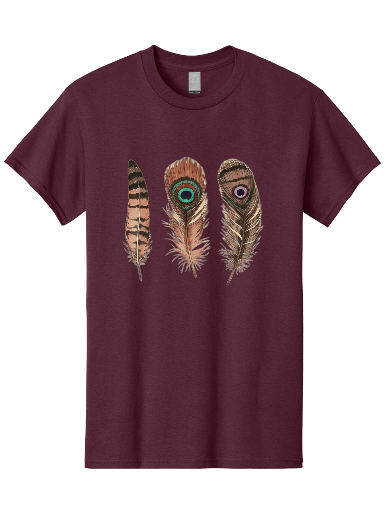 Peacock-Feathers-3 Men'S Graphic Tee, 100% Cotton, Comfortable Casual Summer Wear, Machine Washable, Vintage Camera, Old Camera, Antique Camera, Black Camera, Classic Photography, Photography Equipment, Nostalgic Device, Film Camera, Baj153