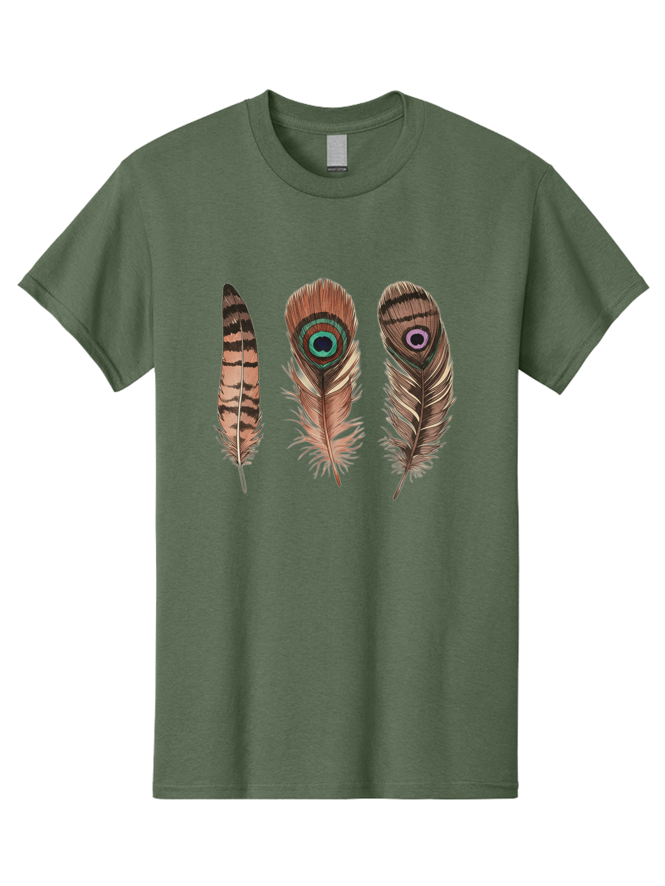 Peacock-Feathers-3 Men'S Graphic Tee, 100% Cotton, Comfortable Casual Summer Wear, Machine Washable, Vintage Camera, Old Camera, Antique Camera, Black Camera, Classic Photography, Photography Equipment, Nostalgic Device, Film Camera, Baj153