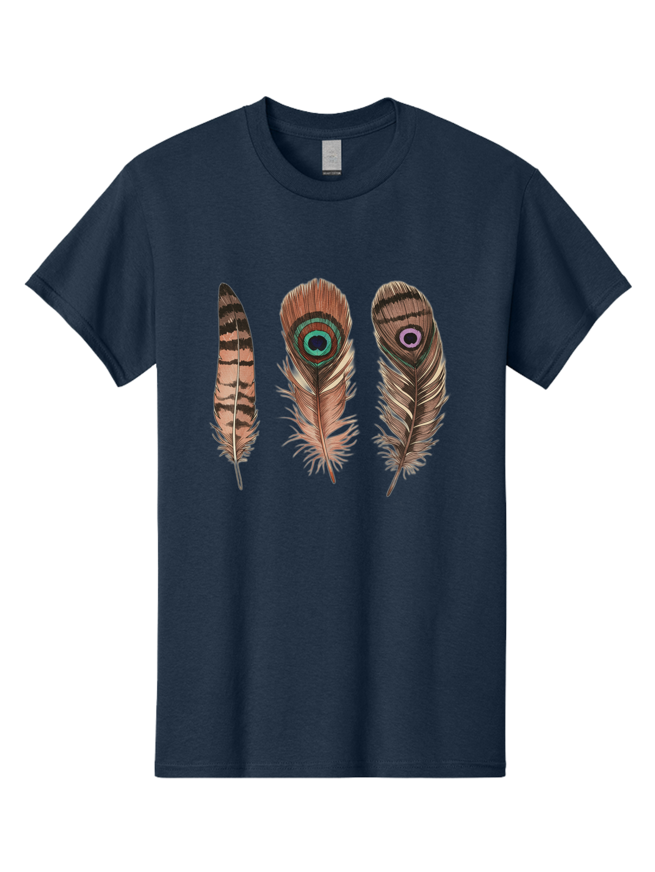Peacock-Feathers-3 Men'S Graphic Tee, 100% Cotton, Comfortable Casual Summer Wear, Machine Washable, Vintage Camera, Old Camera, Antique Camera, Black Camera, Classic Photography, Photography Equipment, Nostalgic Device, Film Camera, Baj153